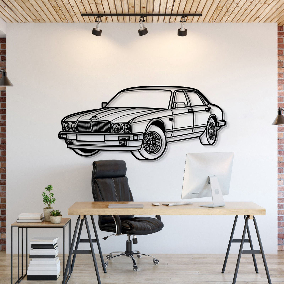 1993 XJ6 Vanden Plas Perspektive Metall Auto Wandkunst - MT1277