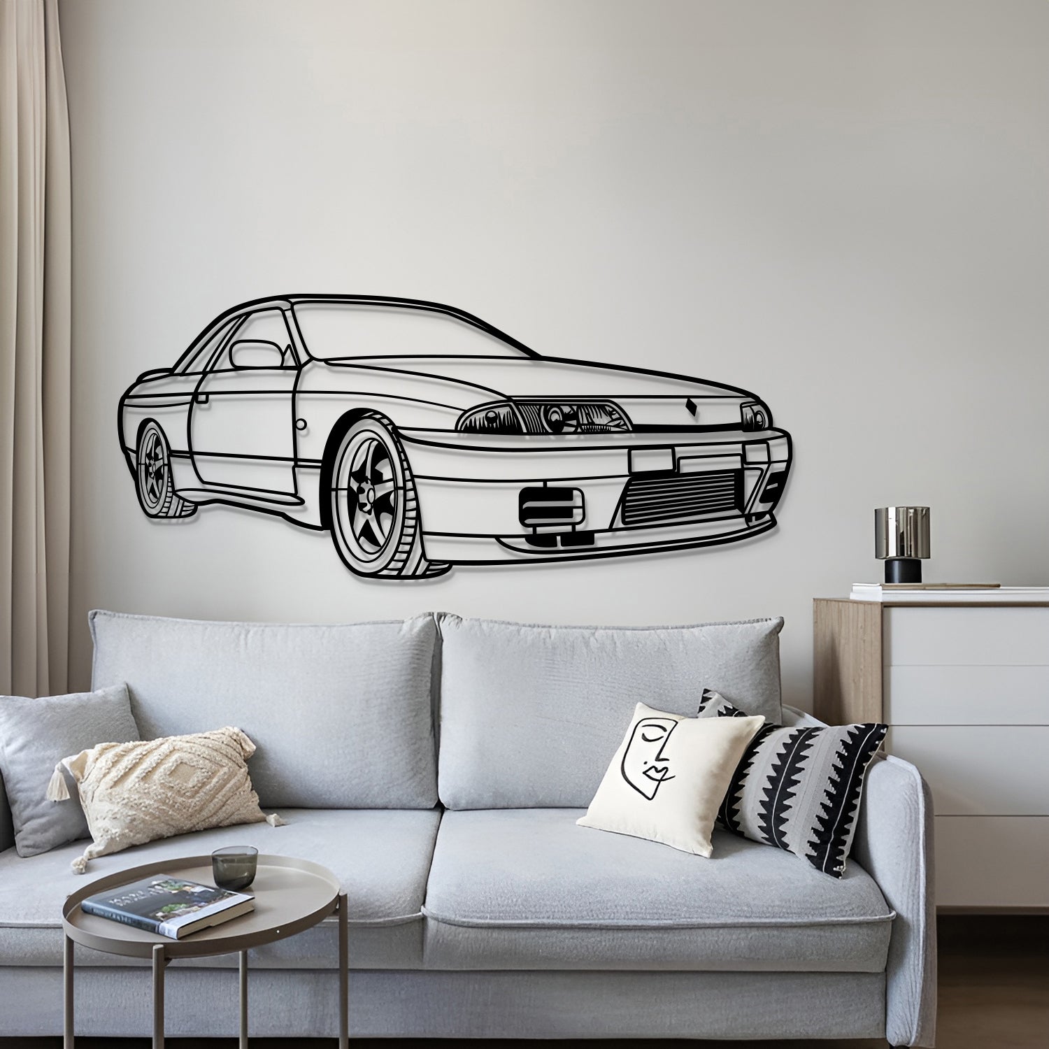 1993 Skyline  GTS-T R32 Perspective Metal Car Wall Art - MT1306