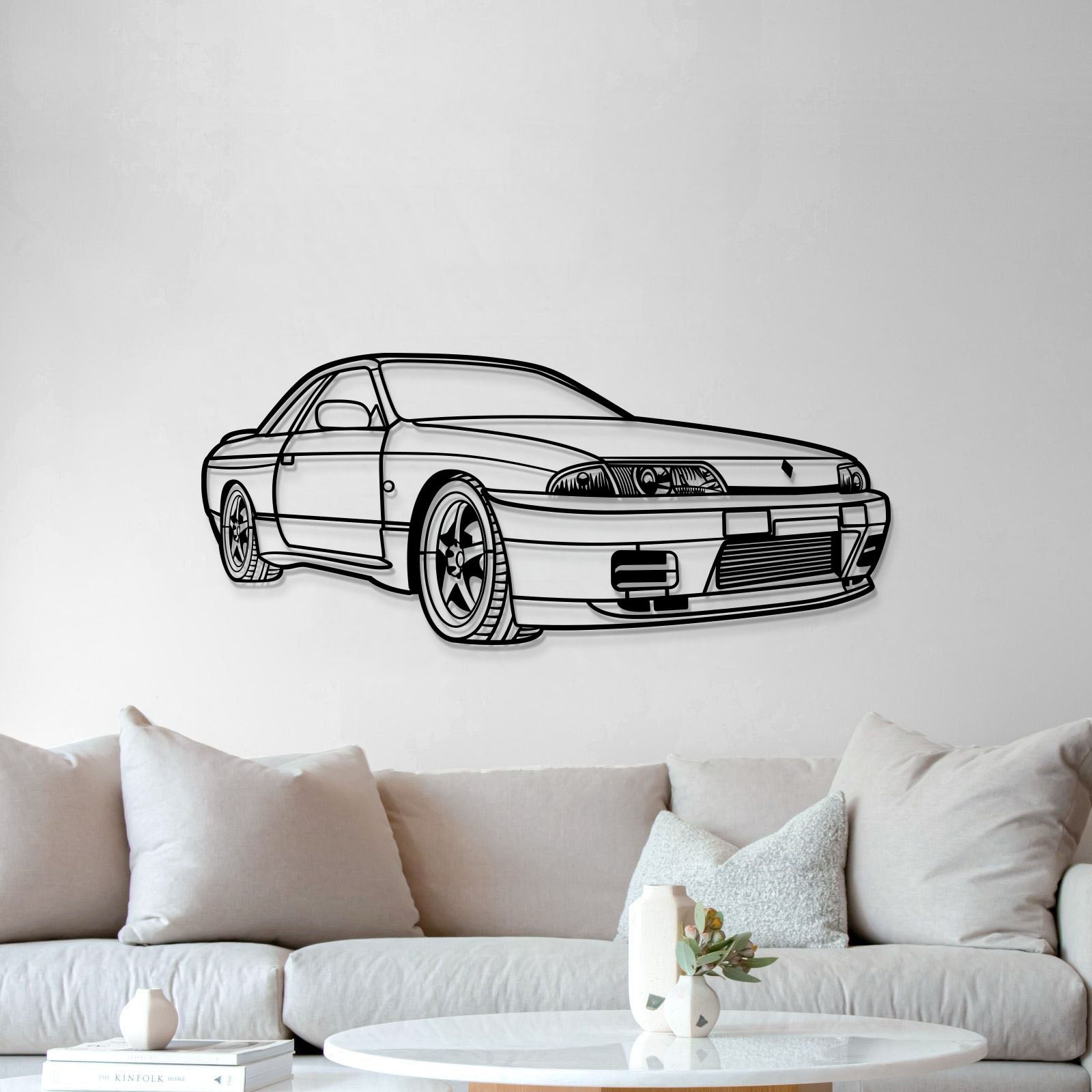 1993 Skyline  GTS-T R32 Perspective Metal Car Wall Art - MT1306