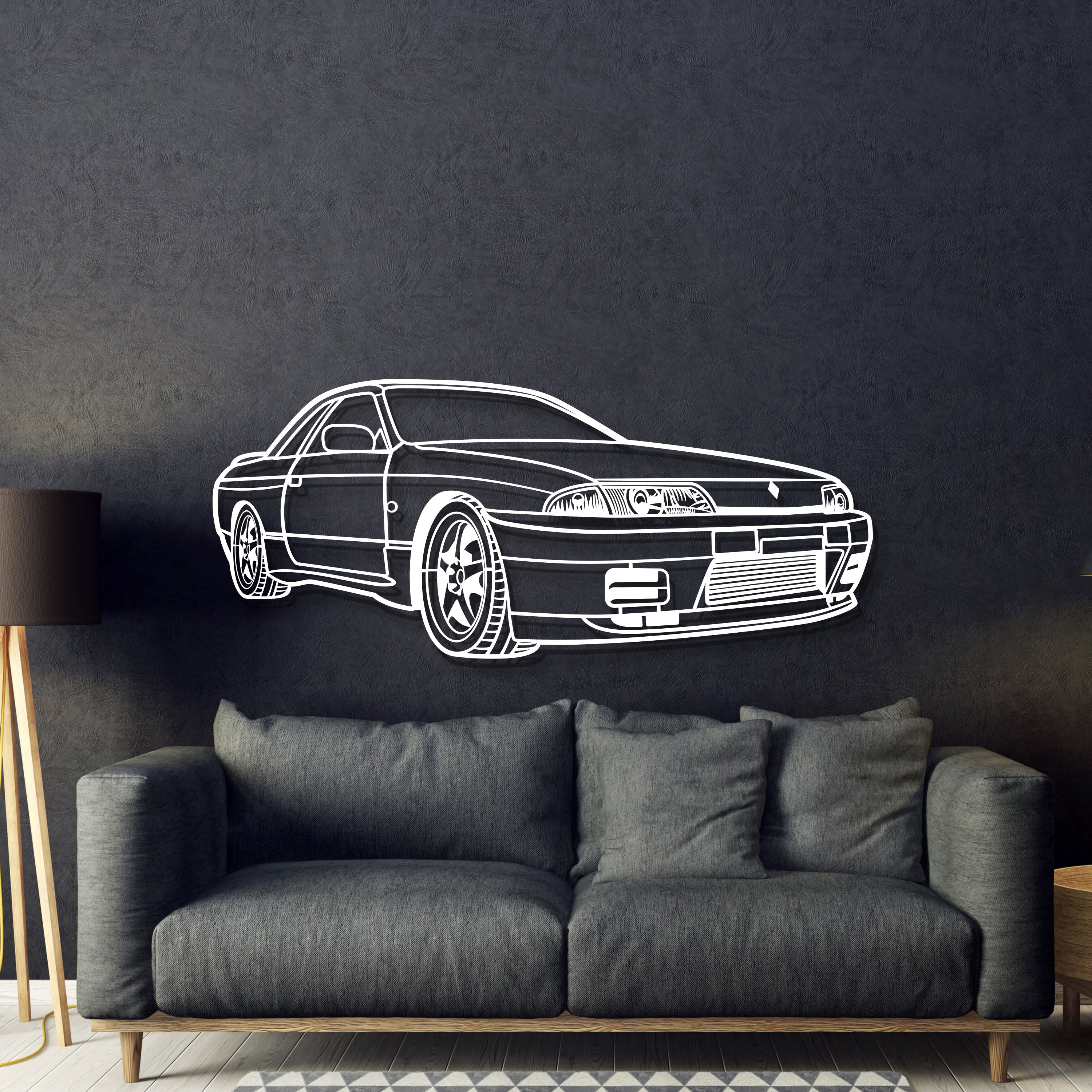 1993 Skyline  GTS-T R32 Perspective Metal Car Wall Art - MT1306