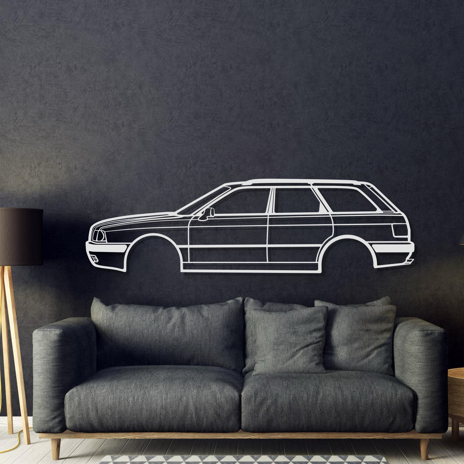 1994 80 Avant Quattro Metal Car Wall Art - MT0250