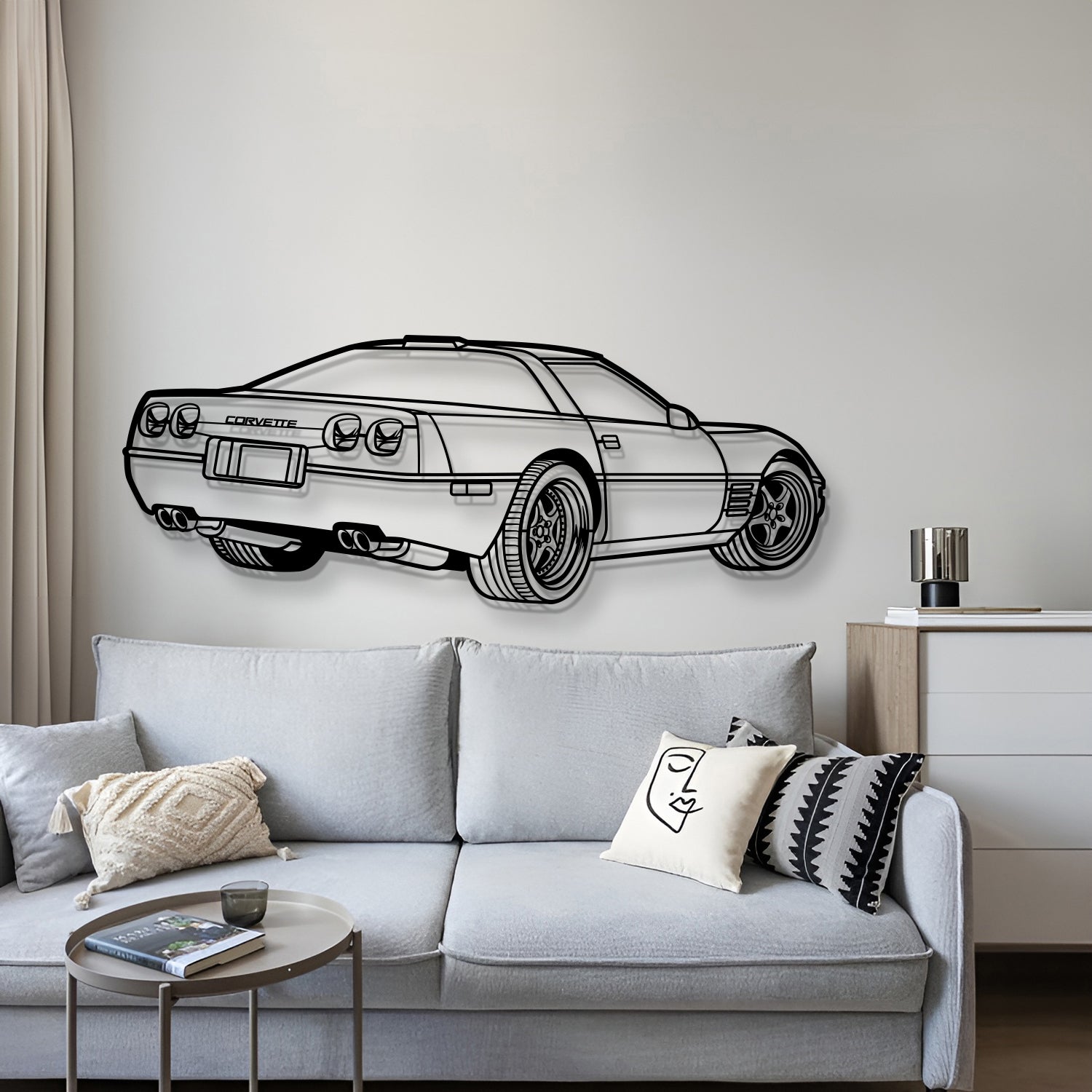 1994 Corvette ZR-1 Perspective Metal Car Wall Art - MT1307