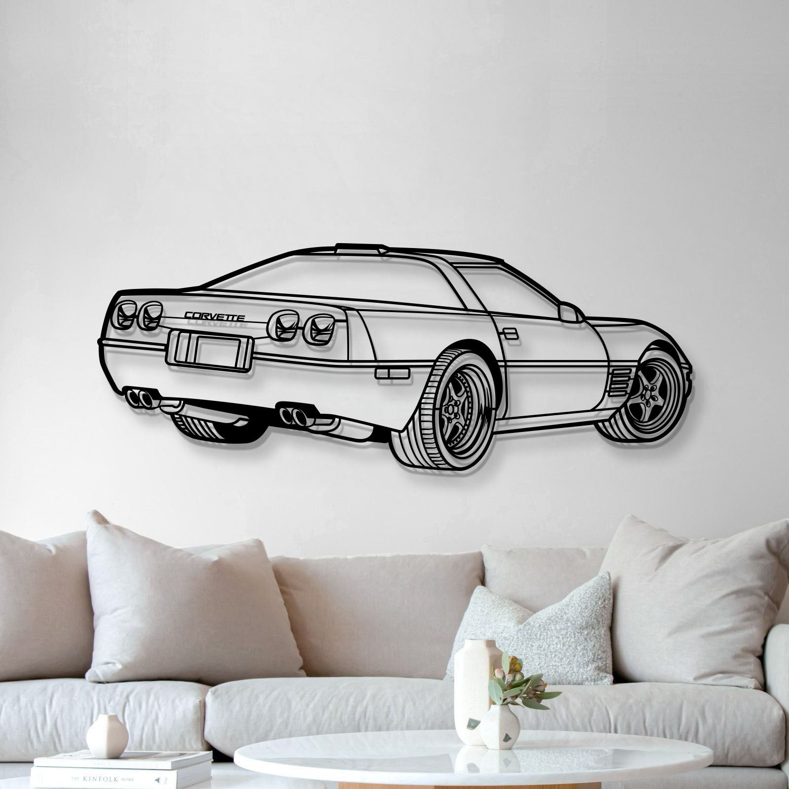 1994 Corvette ZR-1 Perspective Metal Car Wall Art - MT1307