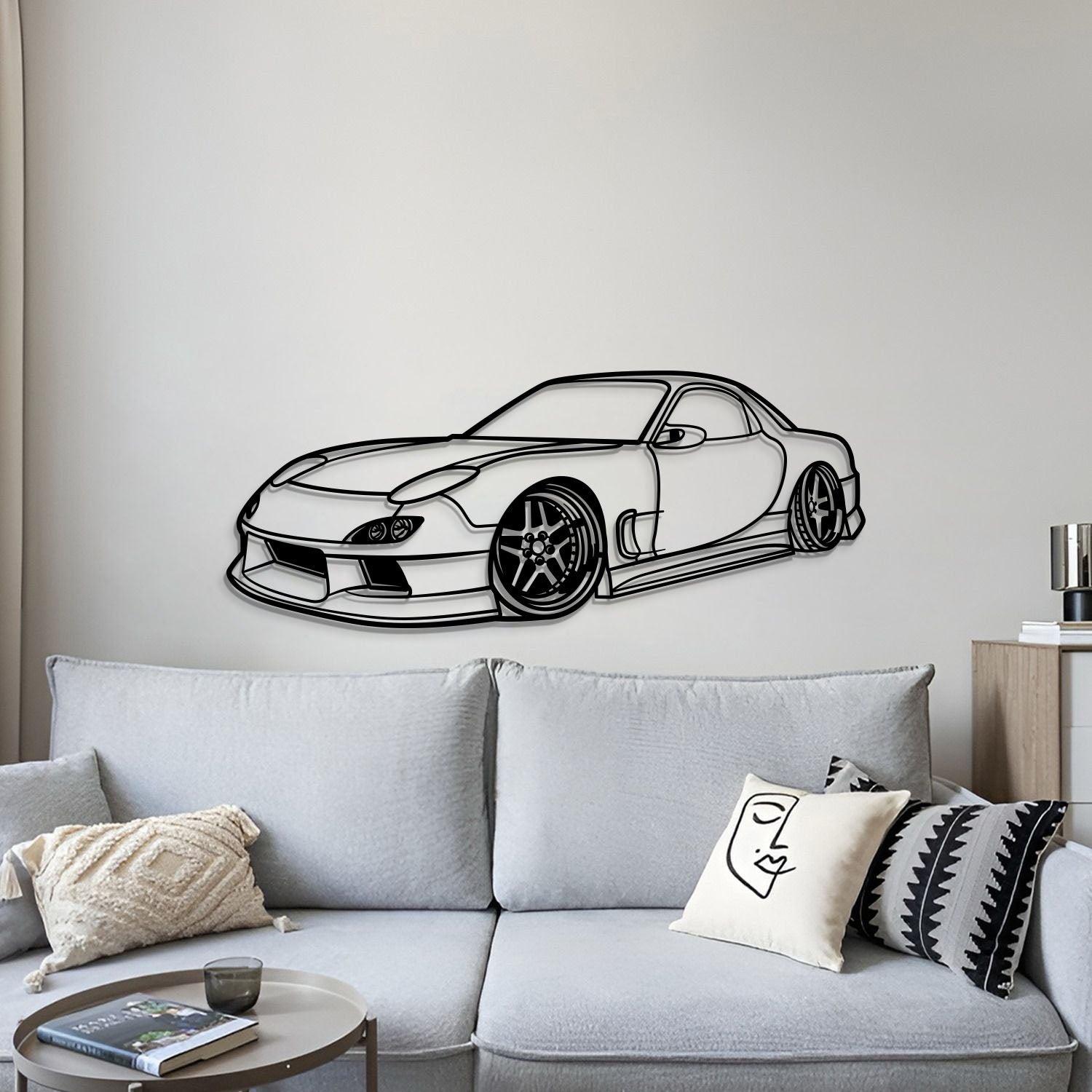 1994 RX-7 Stance Perspective Metal Car Wall Art - MT1170