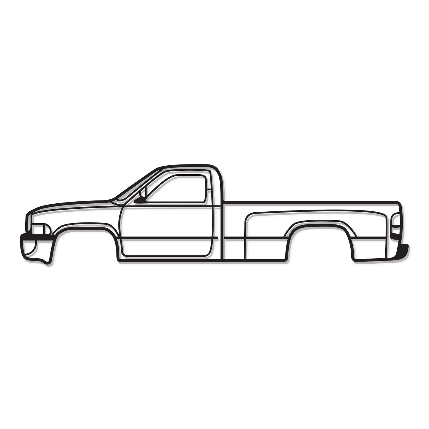 1994 Ram 3500 2nd Gen Metal Car Wall Art - MT0253