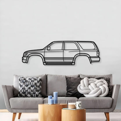 Toyota 4Runner 3rd Gen N180 1996 metal wall art in matte finish for man cave