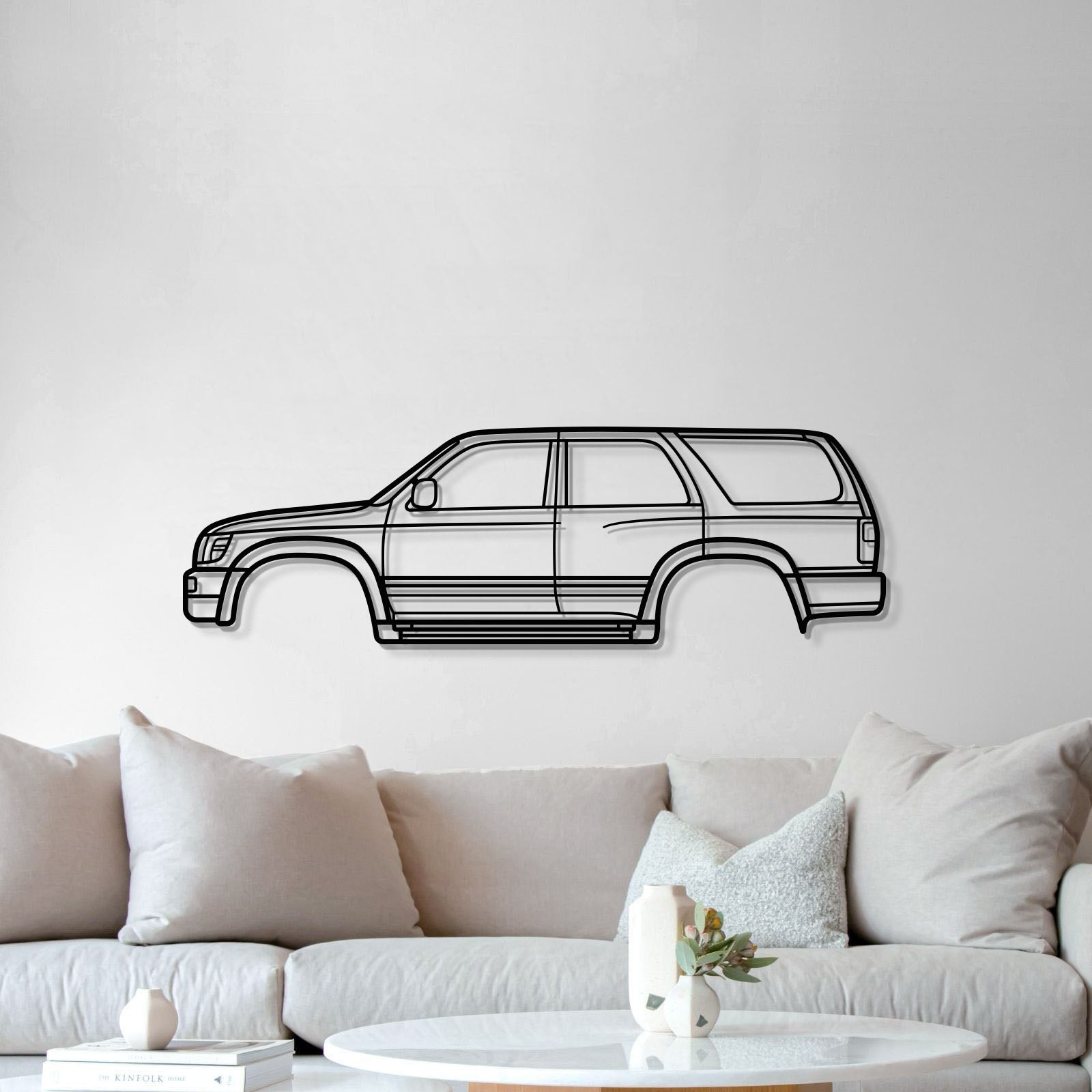 1996 Toyota 4Runner 3rd Gen N180 vintage metal wall sculpture for living room display