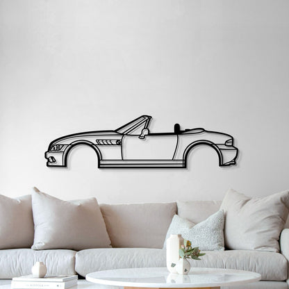 BMW Z3 1996 roadster vintage metal wall sculpture for living room display