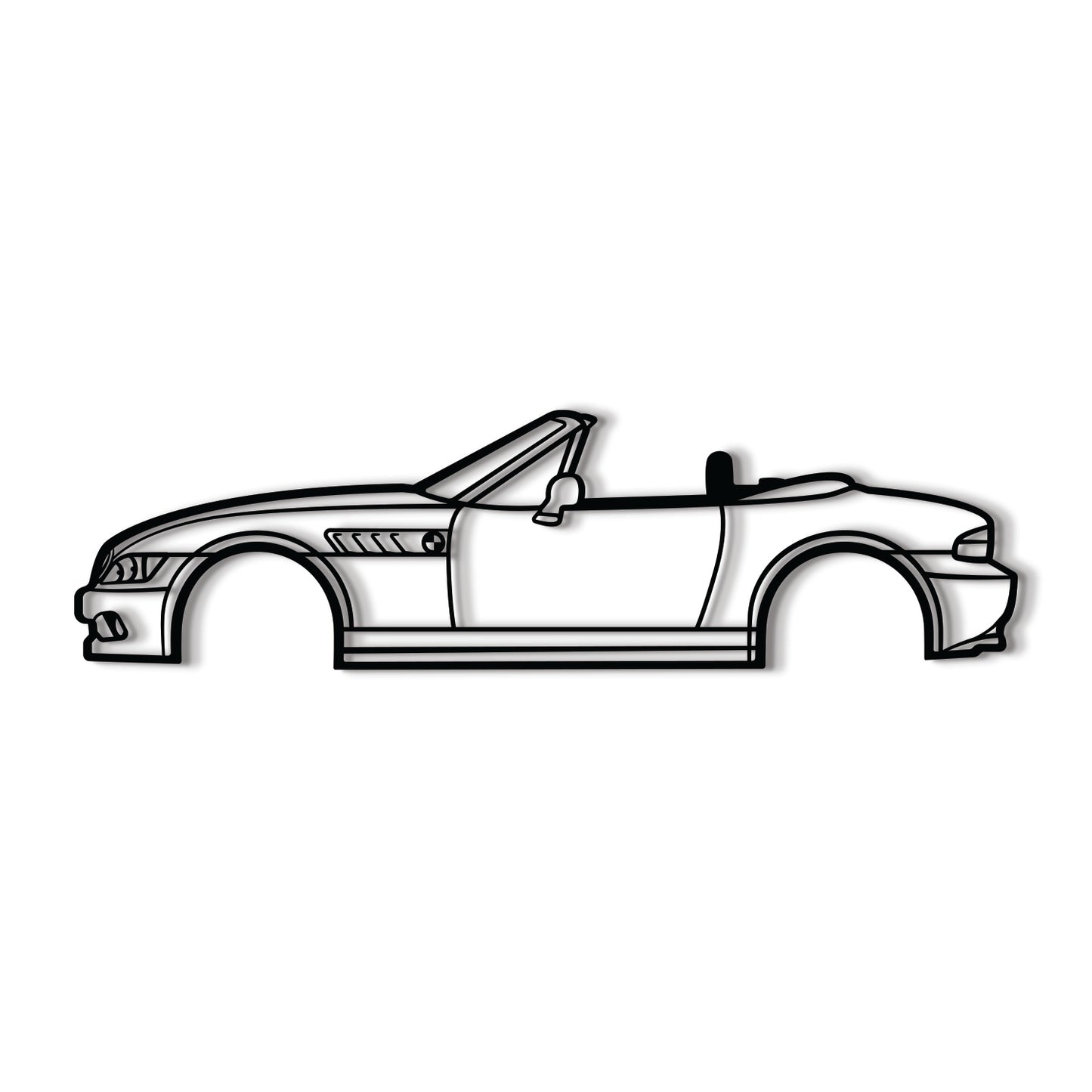 Laser cut steel 1996 BMW Z3 wall art perfect for sports car fans