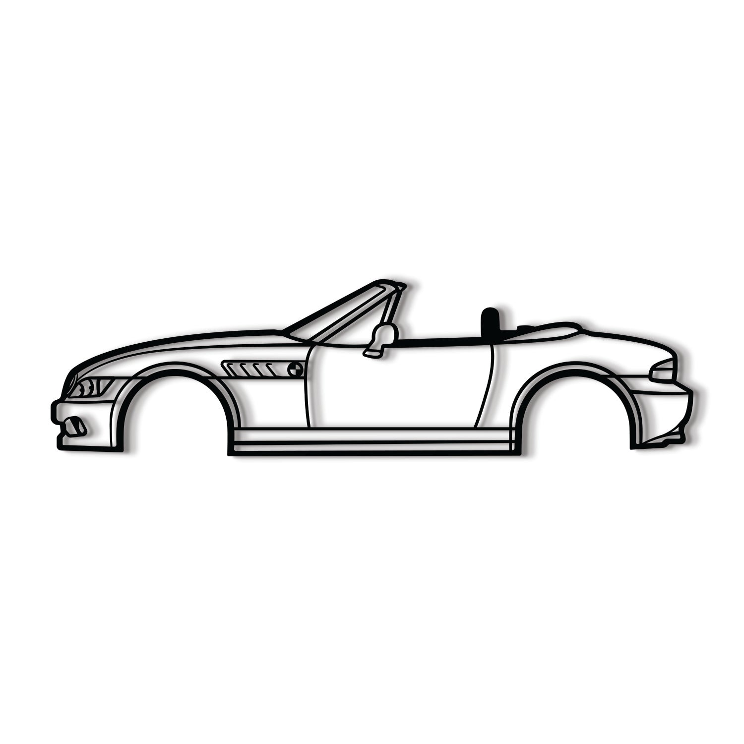 Laser cut steel 1996 BMW Z3 wall art perfect for sports car fans