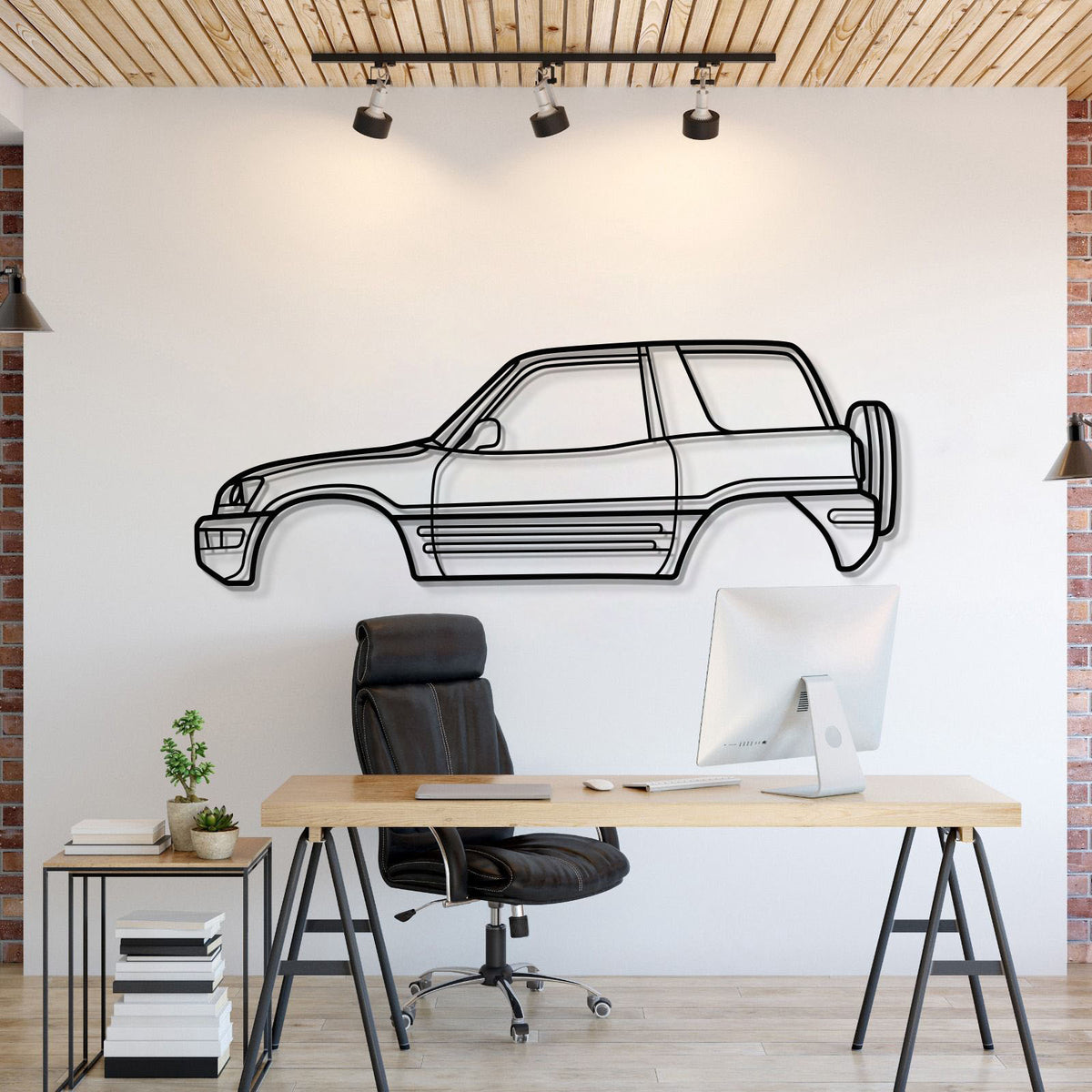 1996 RAV4 1. Generation (XA10) Metall-Wandbild Auto - MT0258