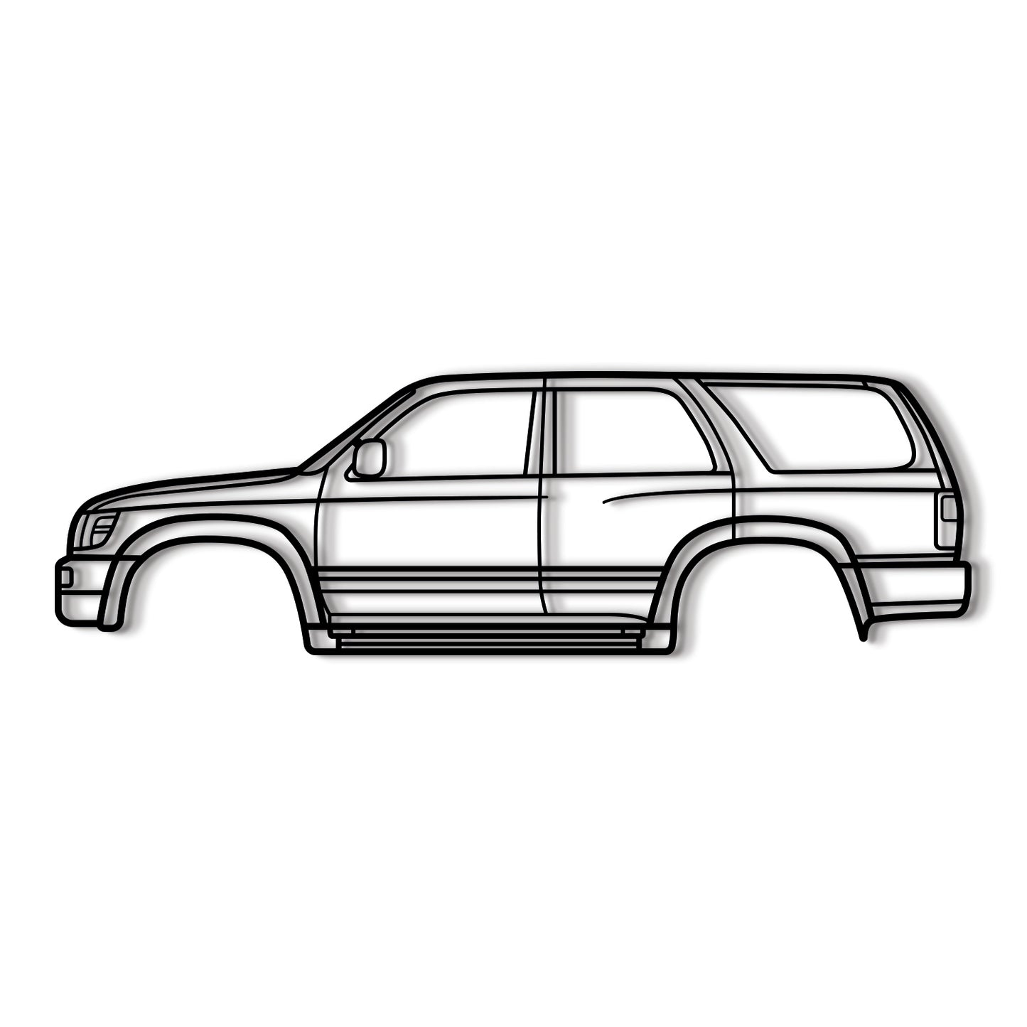 Laser cut steel Toyota 4Runner 3rd Gen N180 1996 wall art perfect for car enthusiasts