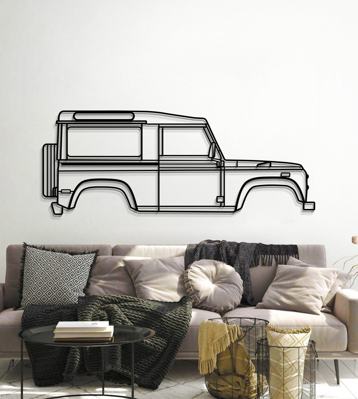 Rugged off-road Defender 90 1997 metal wall art – automotive enthusiast gift