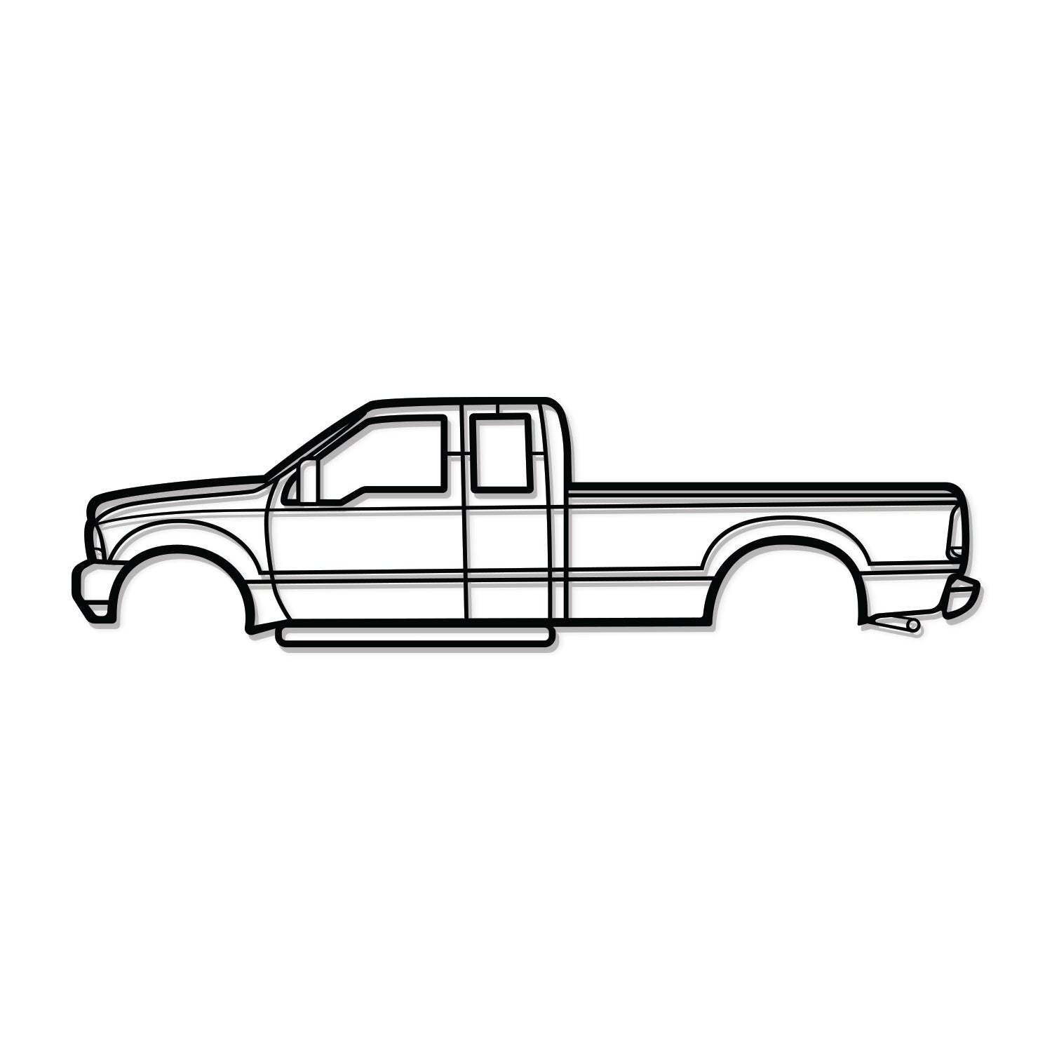 1998 F-250 Super Duty 1st Gen Metal Car Wall Art - MT0265