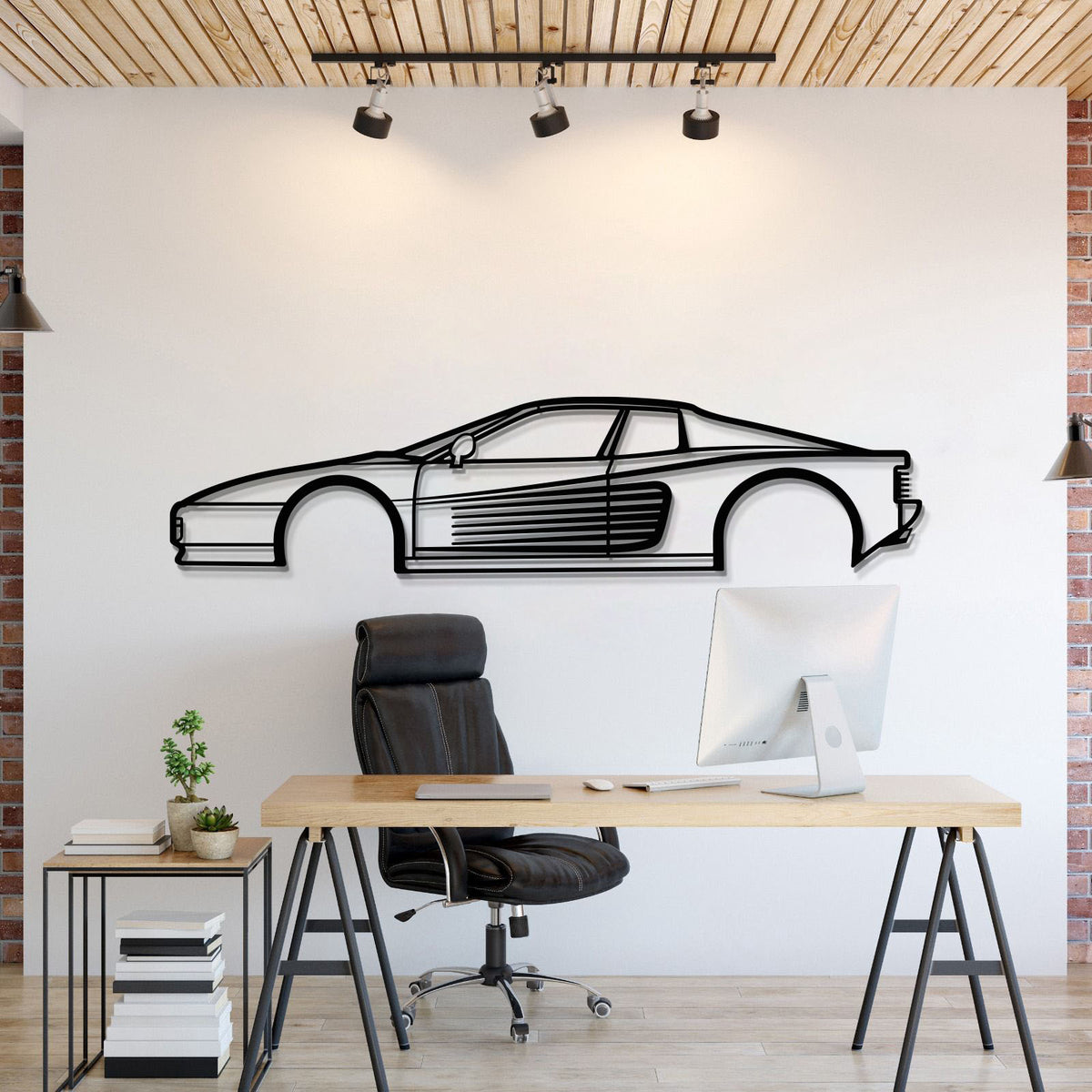 1998 Testarossa Metal Car Wall Art - MT0271