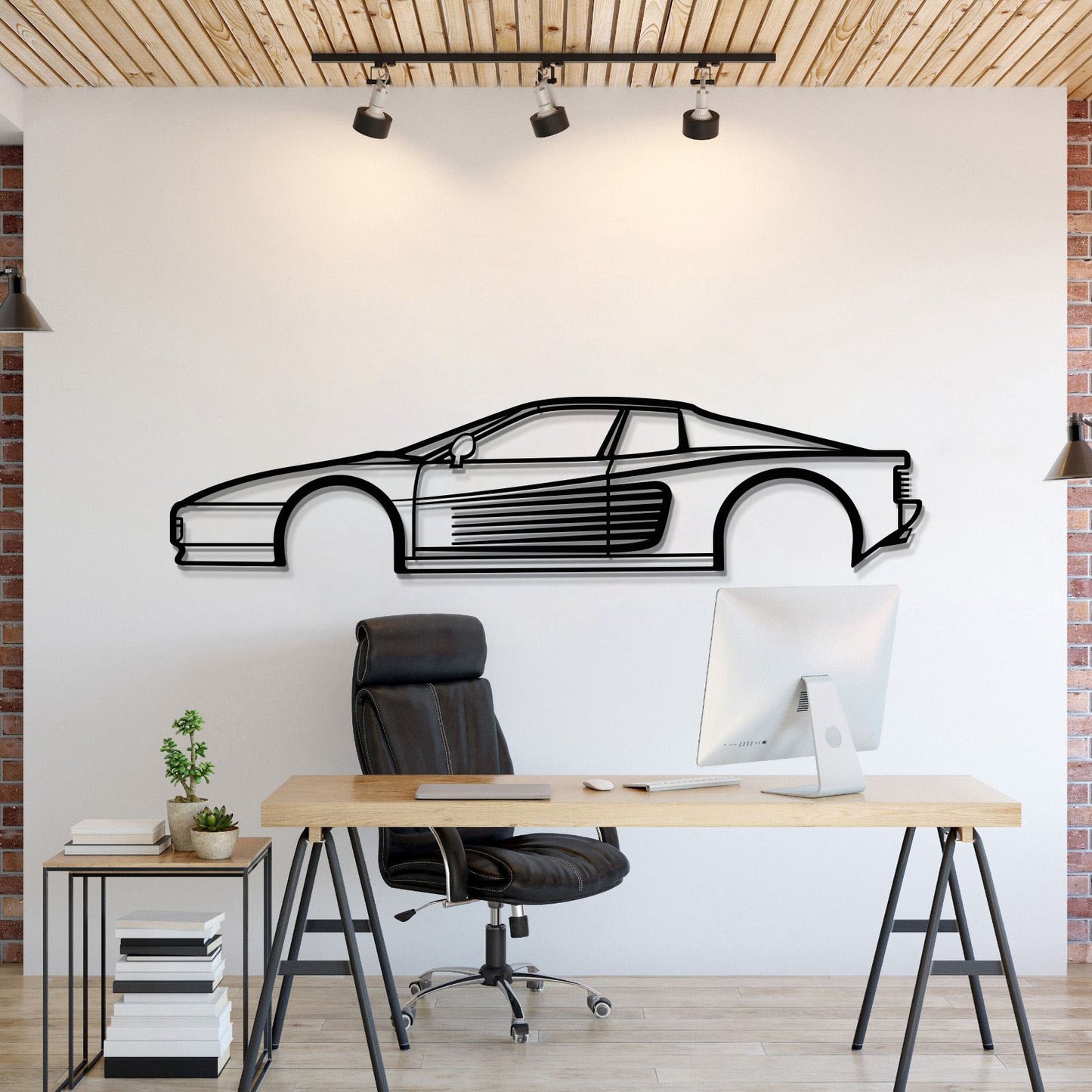 1998 Testarossa Metal Car Wall Art - MT0271