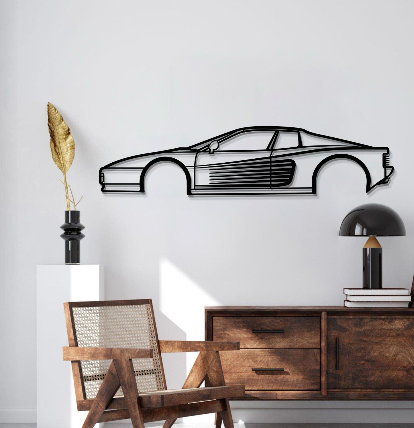 1998 Testarossa Metal Car Wall Art - MT0271