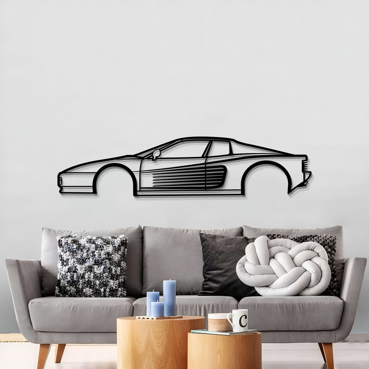 1998 Testarossa Metal Car Wall Art - MT0271