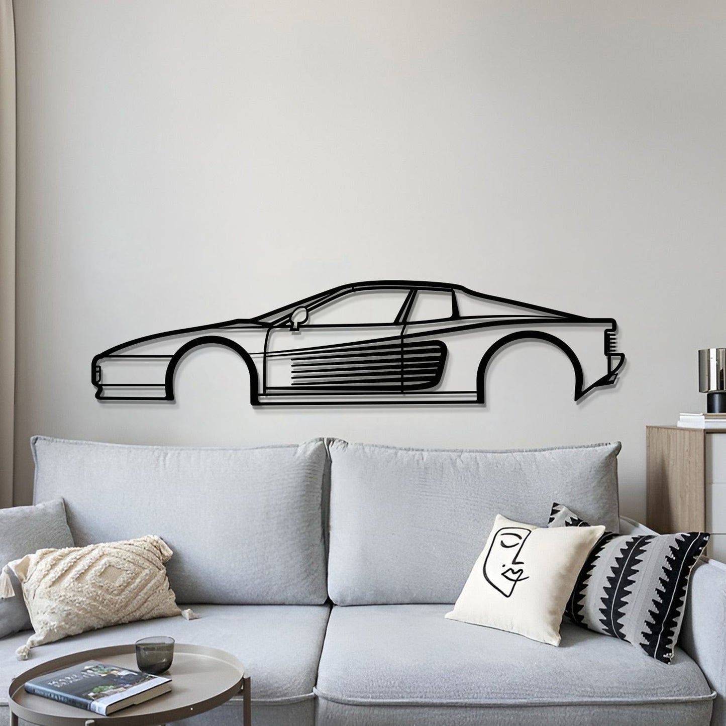 1998 Testarossa Metal Car Wall Art - MT0271