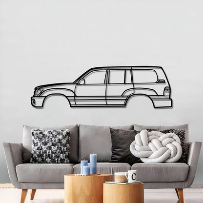 Toyota Land Cruiser 100 Series (J100) metal wall sculpture – off-road vehicle art