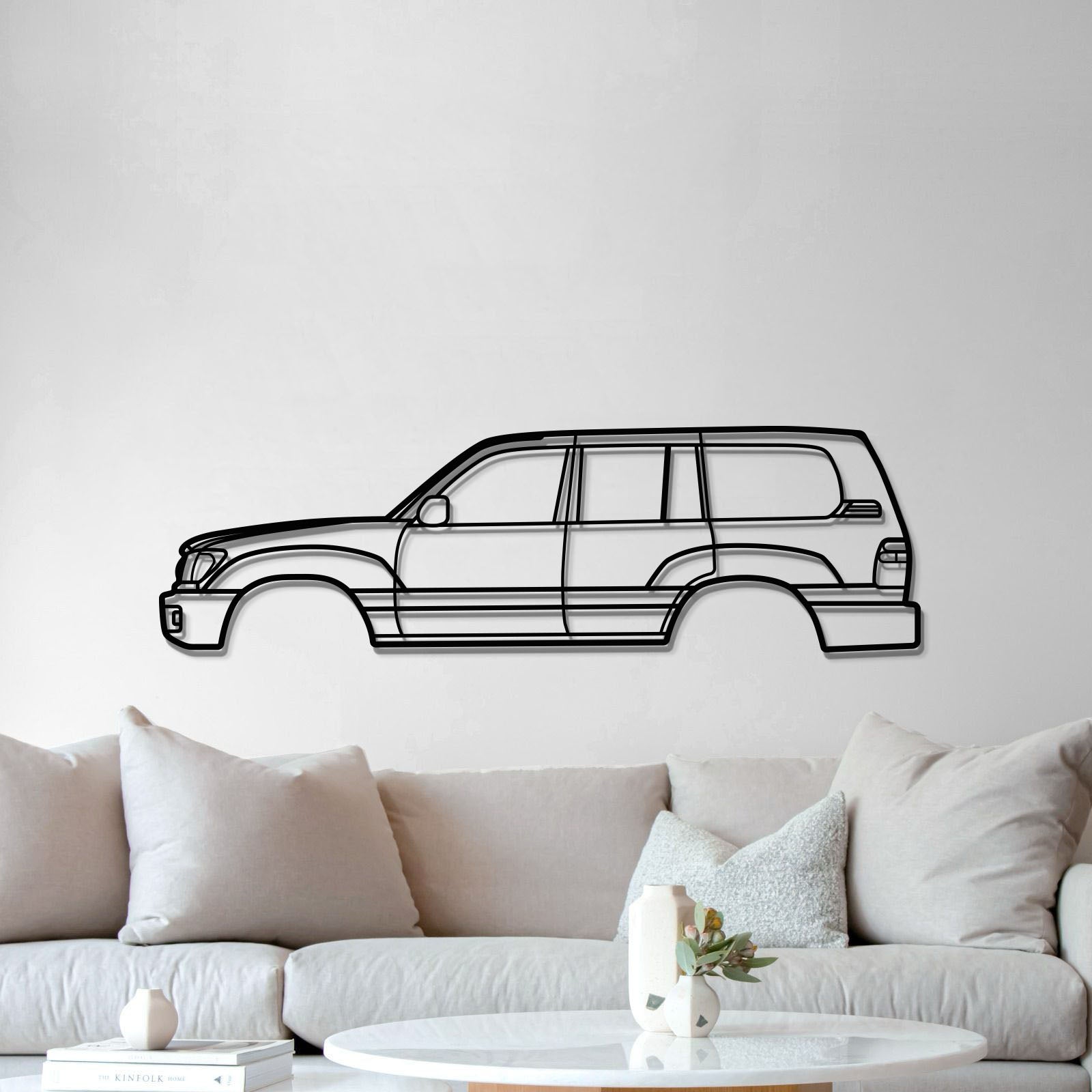 Land Cruiser J100 6th generation metal car wall décor – collector auto silhouette