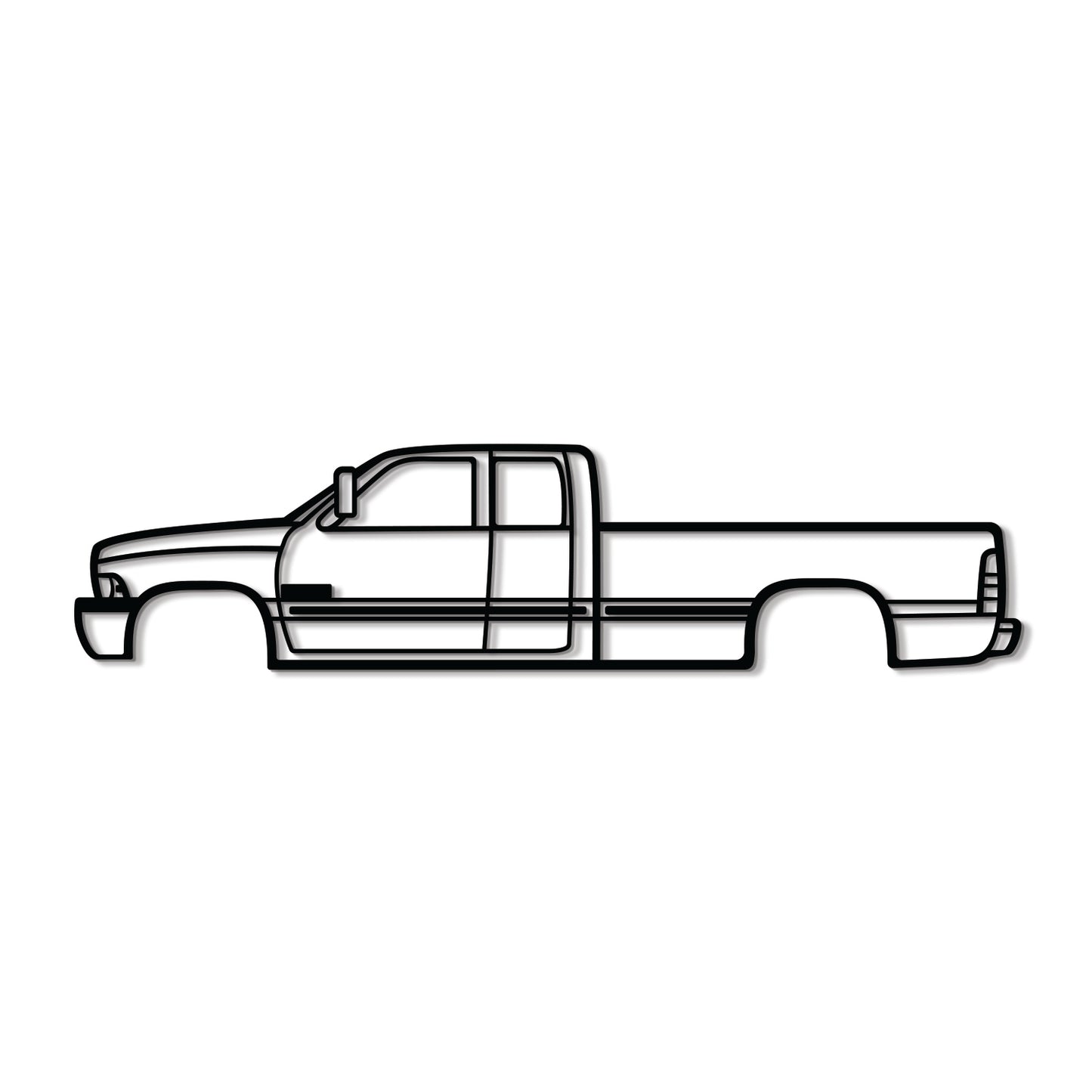 1999 Ram 2500 Metal Car Wall Art - MT0276