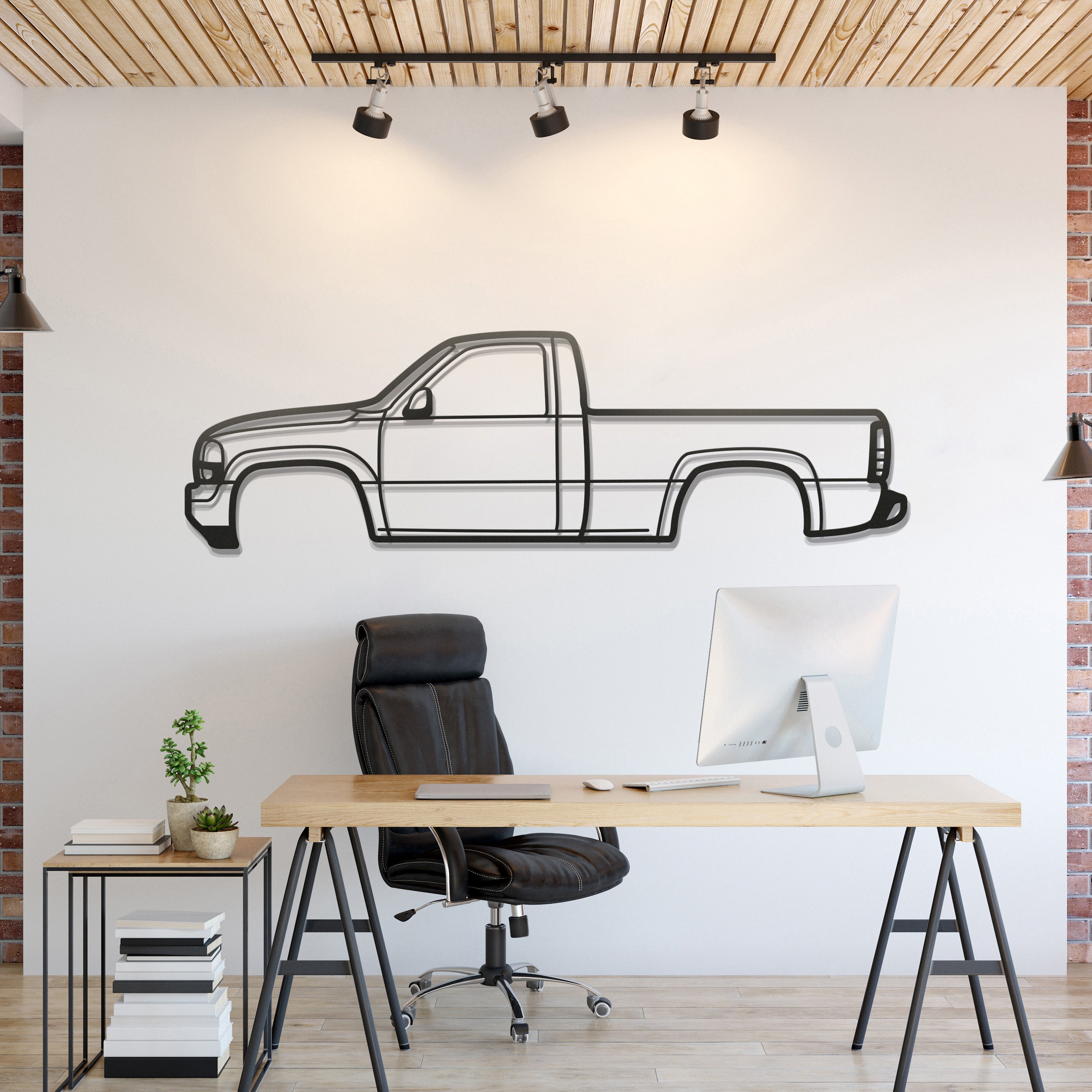 1999 Sierra 1500 2nd Gen Metal Car Wall Art - MT0277