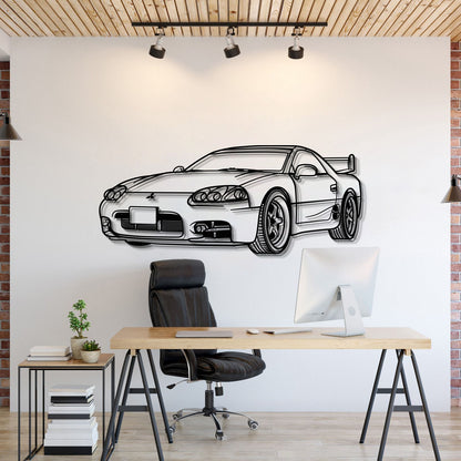 1999 3000GT perspective metal wall art laser cut steel silhouette