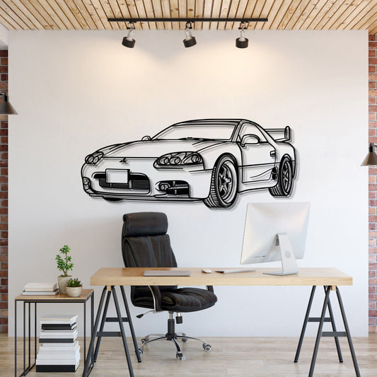 1999 3000GT perspective metal wall art laser cut steel silhouette