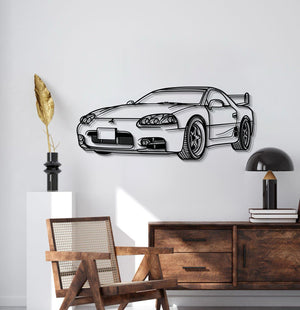 1999 Mitsubishi 3000GT perspective car silhouette metal wall decor powder coated