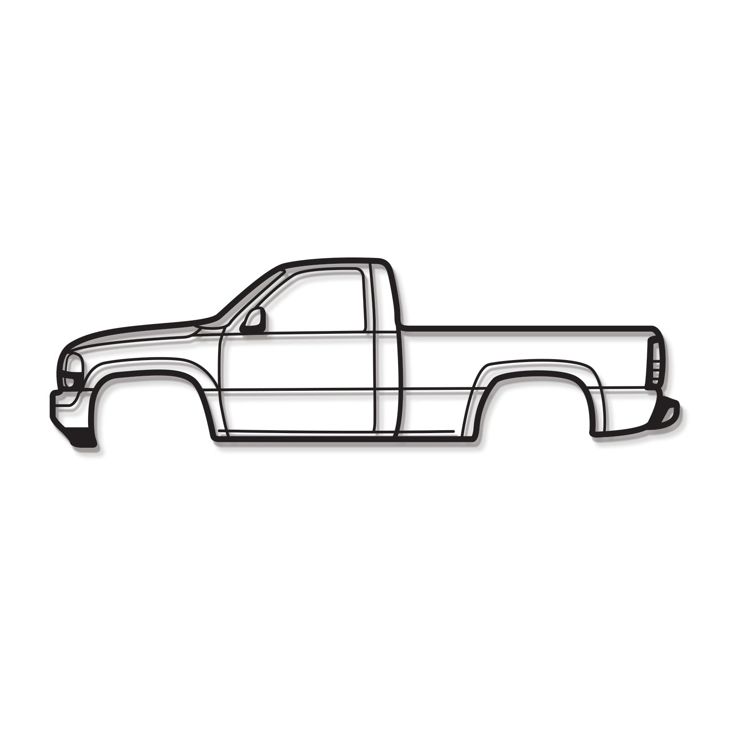 1999 Sierra 1500 2nd Gen Metal Car Wall Art - MT0277