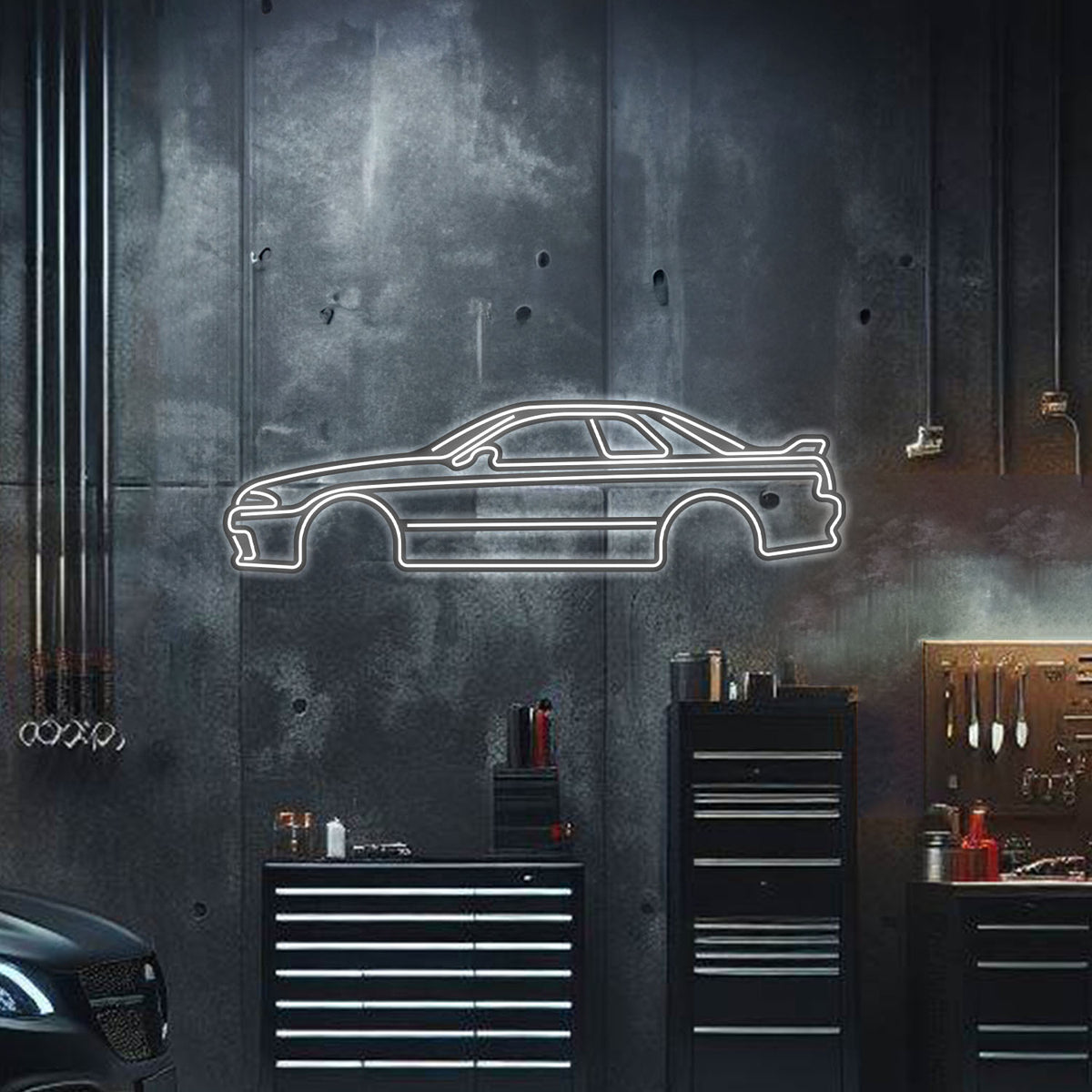 Skyline GTR R32 Metal Neon Car Wall Art - MTN0035