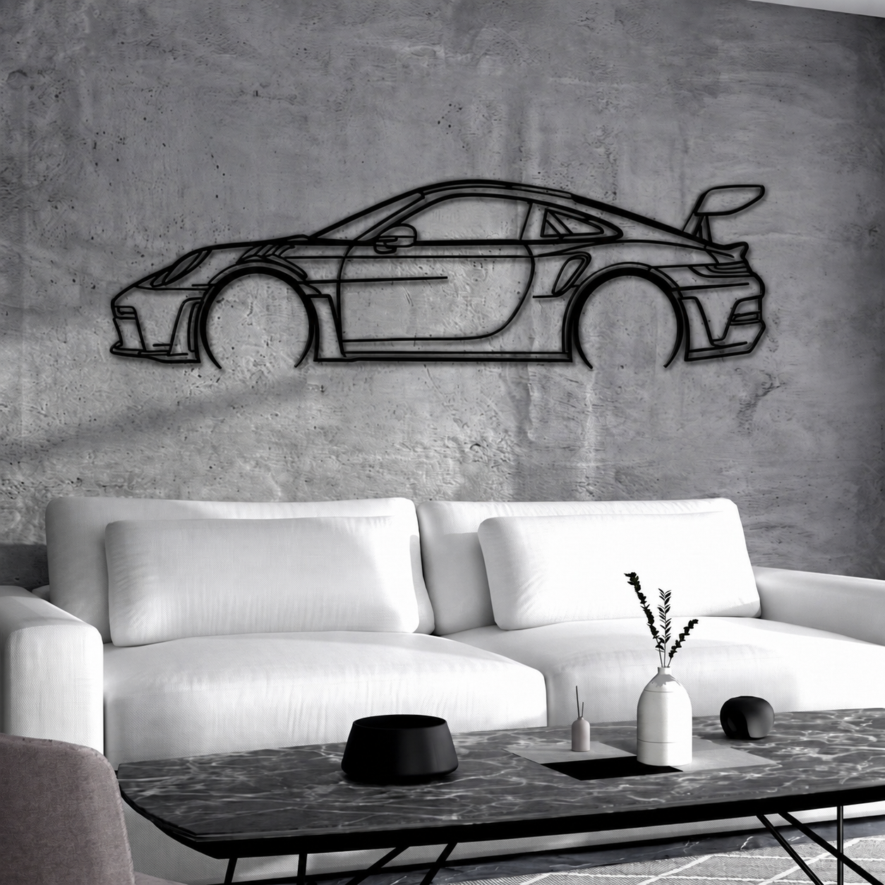 911 GT3 RS Model 992 Detailed Metal Car Wall Art - MT0859