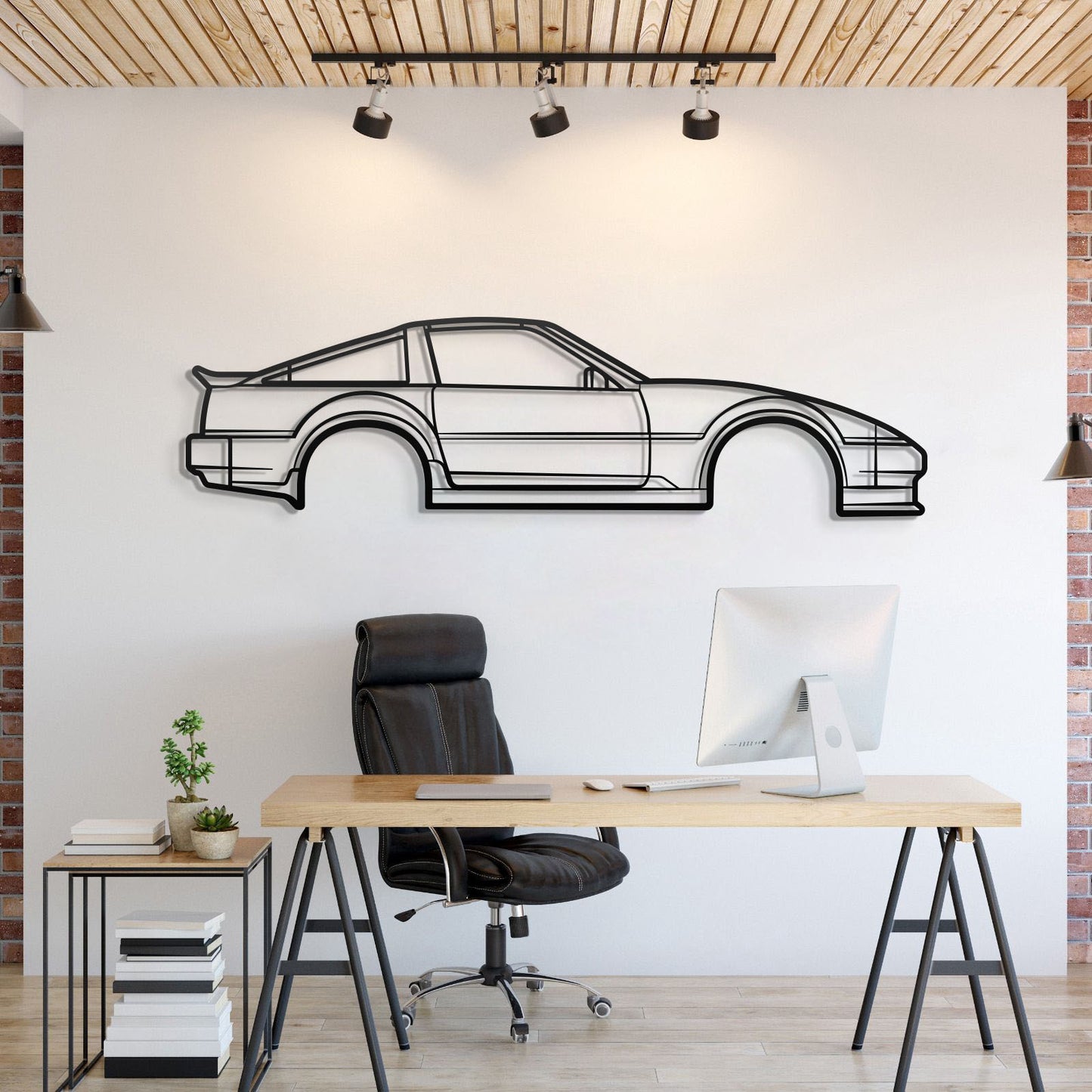 1986 300ZX Z31 Metal Car Silhouette - MT1490