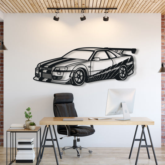 Fast and Furious R34 GTR Metallauto-Silhouette