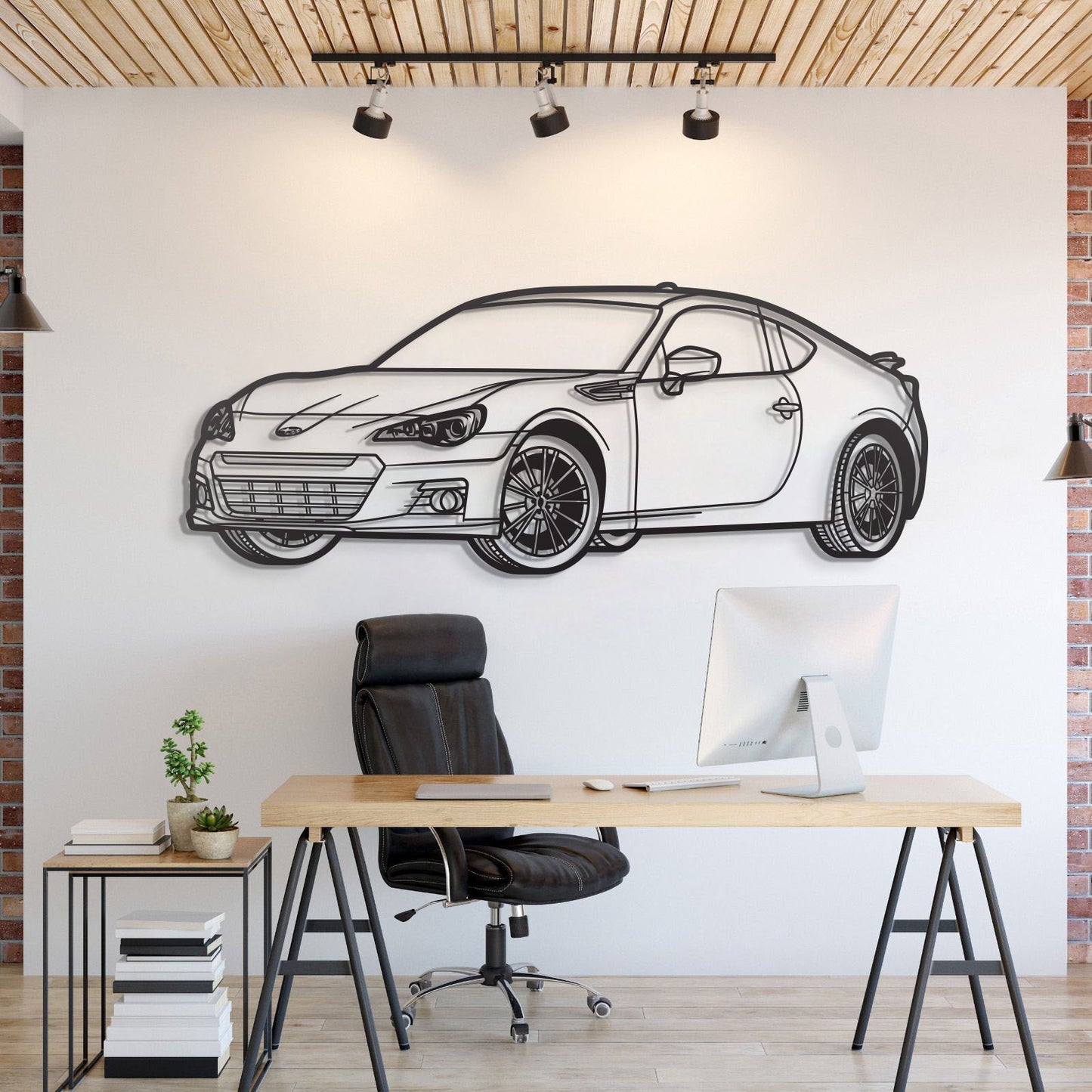 2016 BRZ Perspective Metal Car Silhouette - MT1487