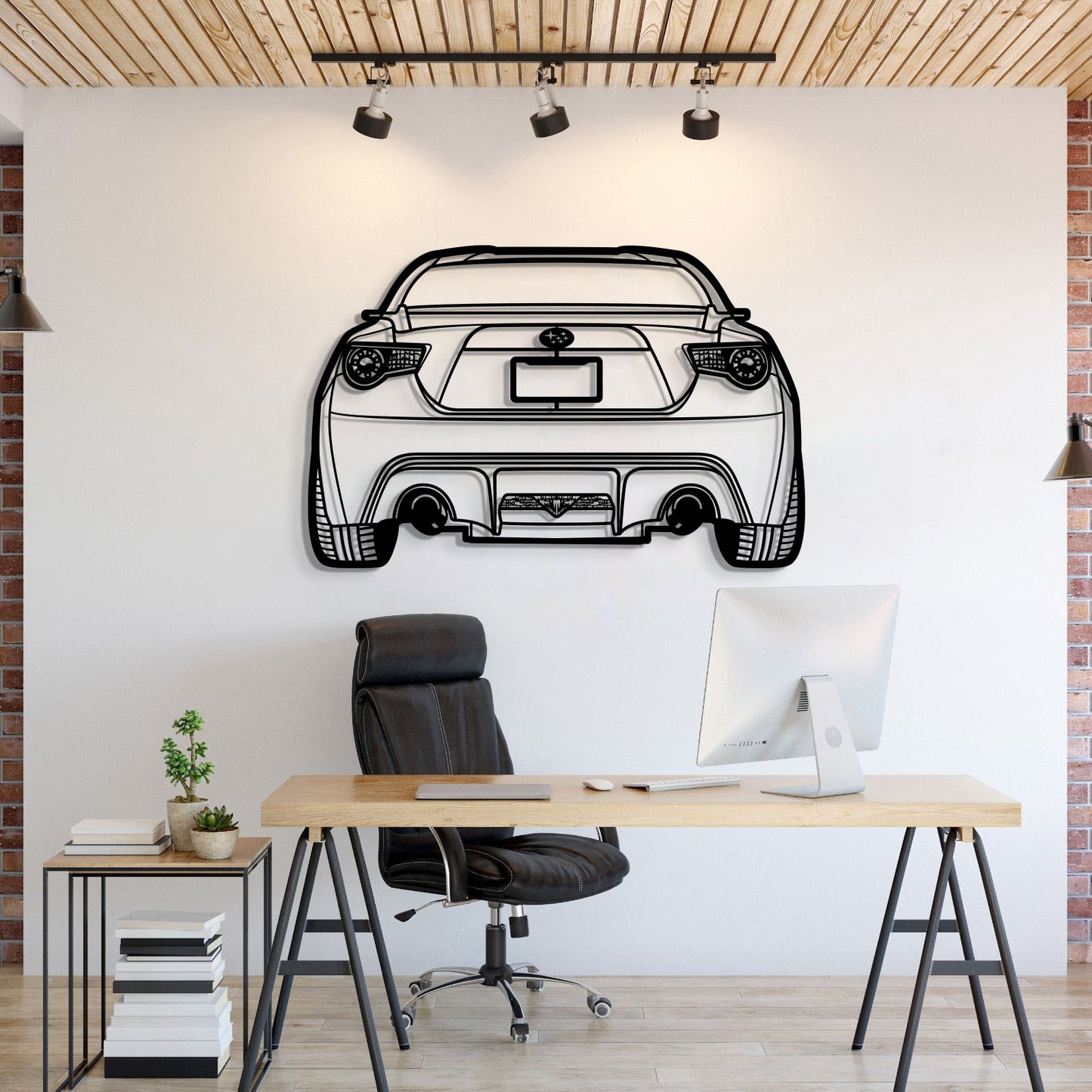 2016 BRZ Back View Metal Car Wall Art - MT1489