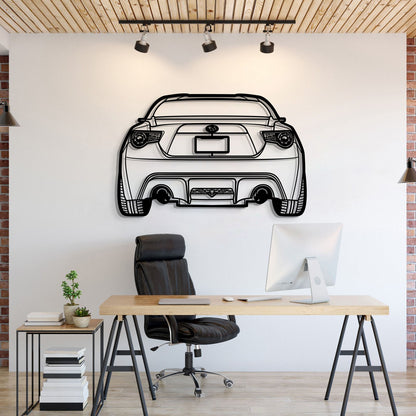 2016 BRZ Back View Metal Car Wall Art - MT1489