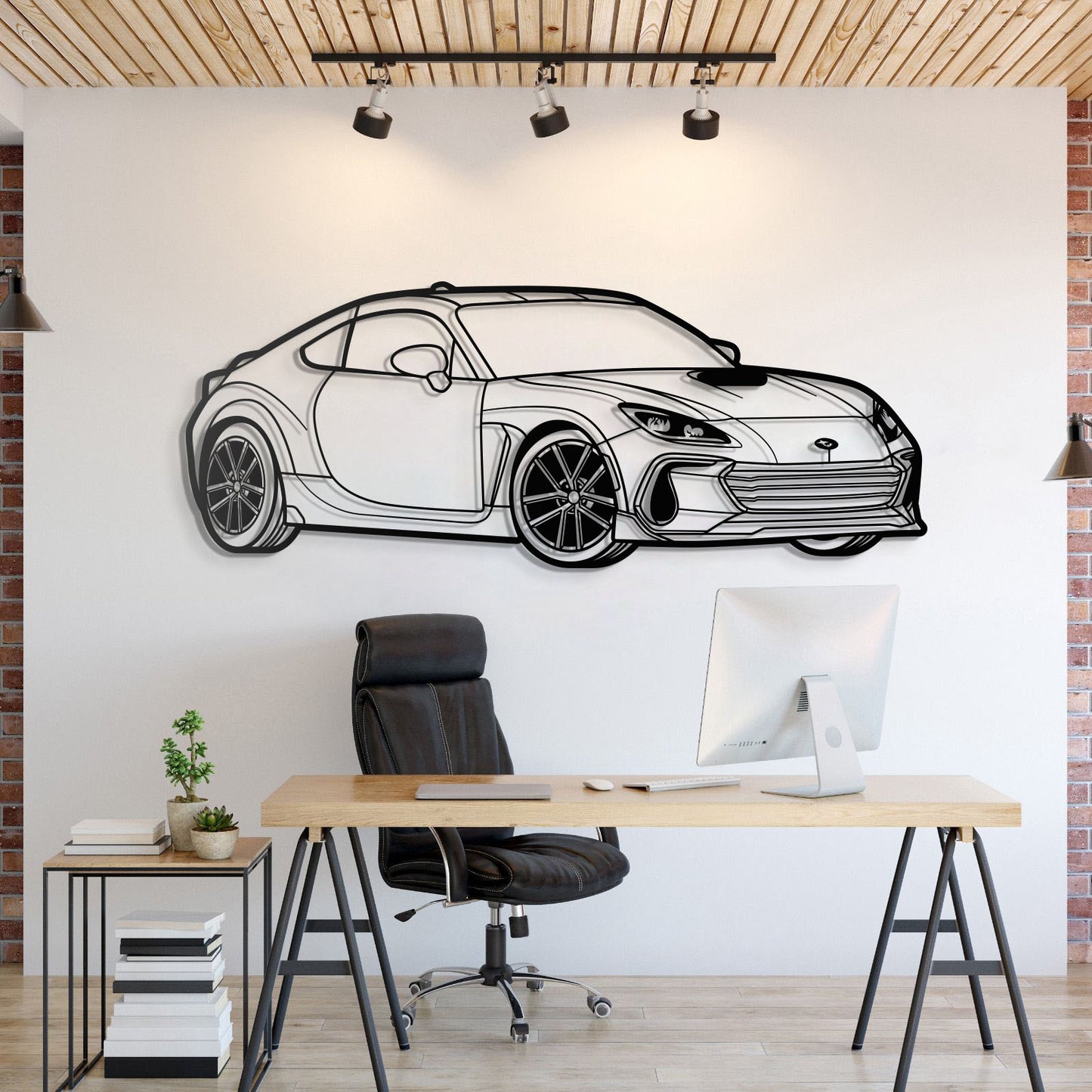 BRZ Perspective Metal Car Silhouette - MT1488