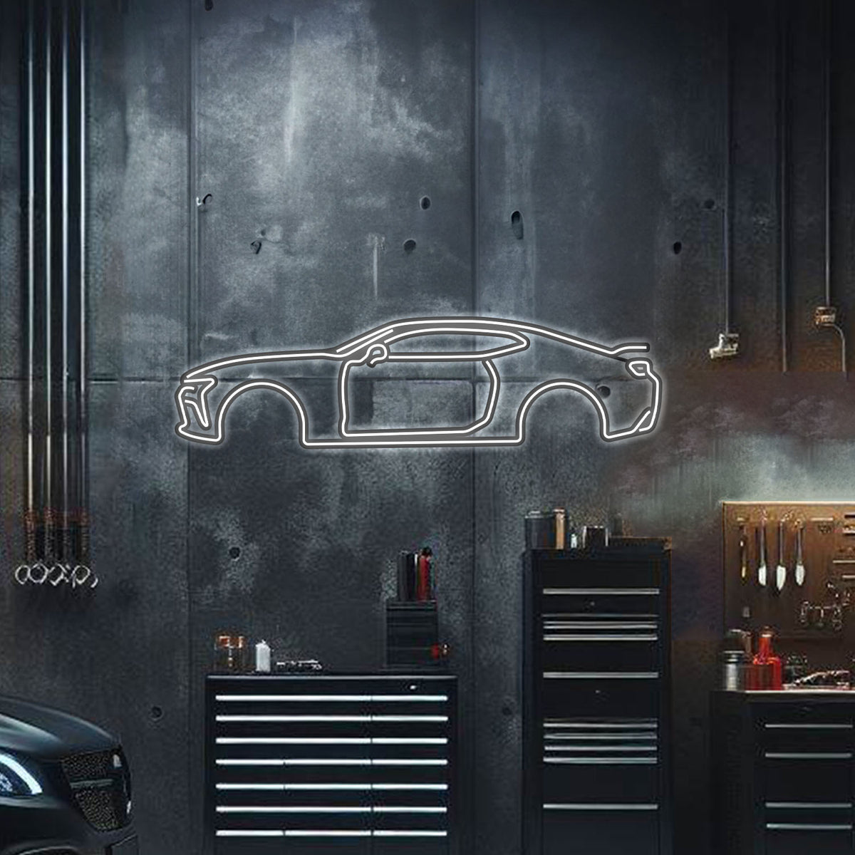 Camaro SS Metal Neon Car Wall Art - MTN0020