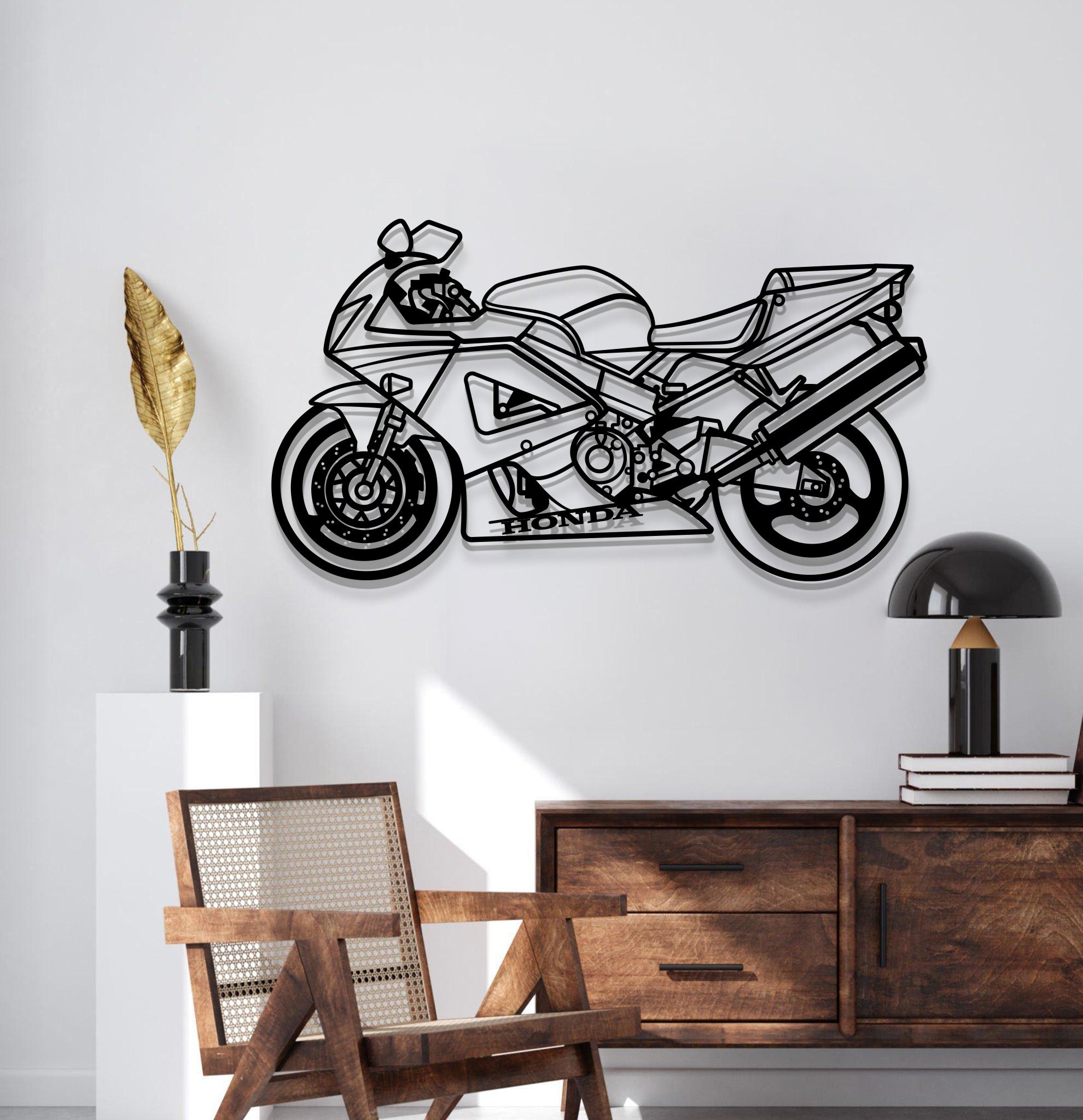 2000 CBR 900 RR Fireblade Metal Motorcycle Wall Art - MT1396