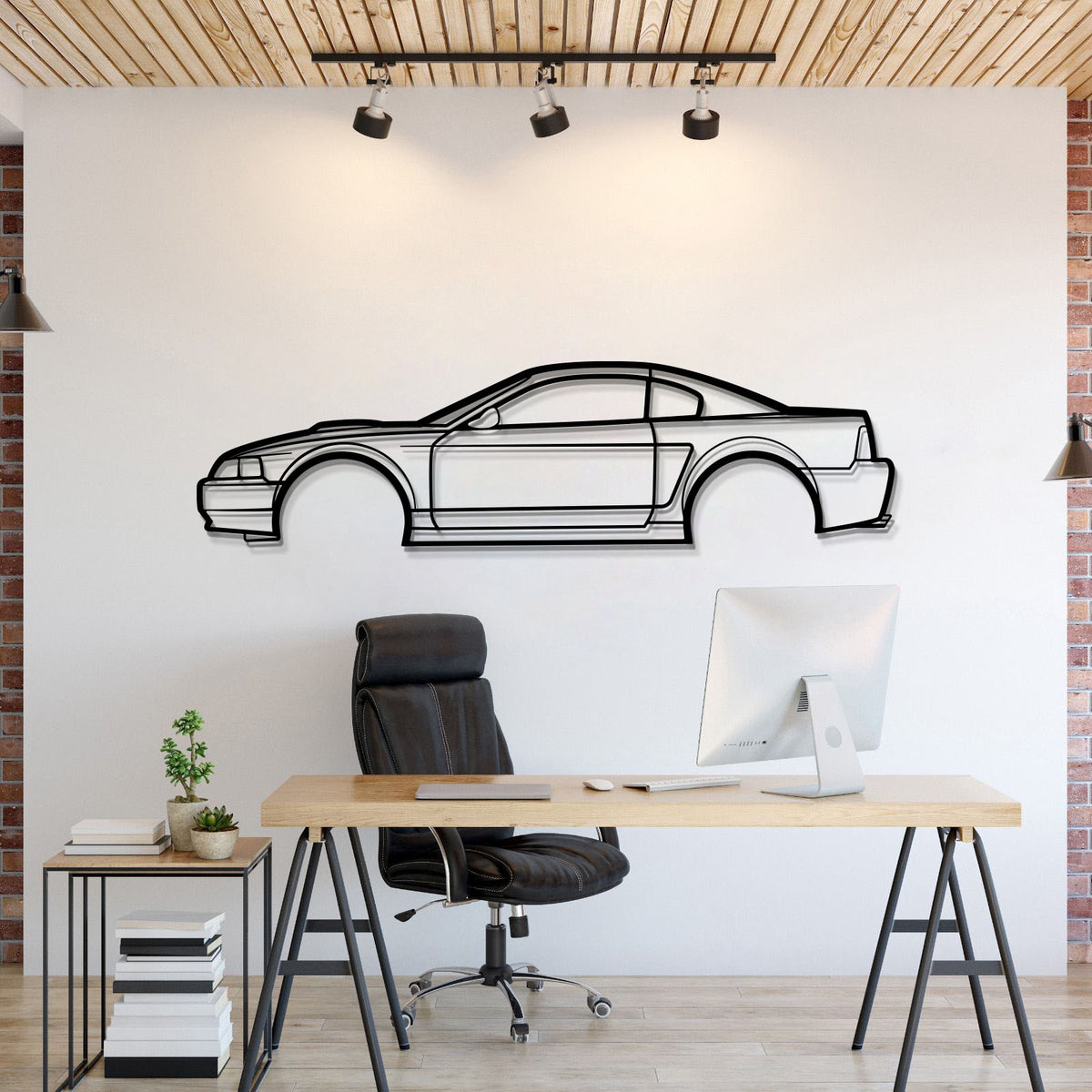2001 Mustang GT Metal Car Wall Art - MT0290
