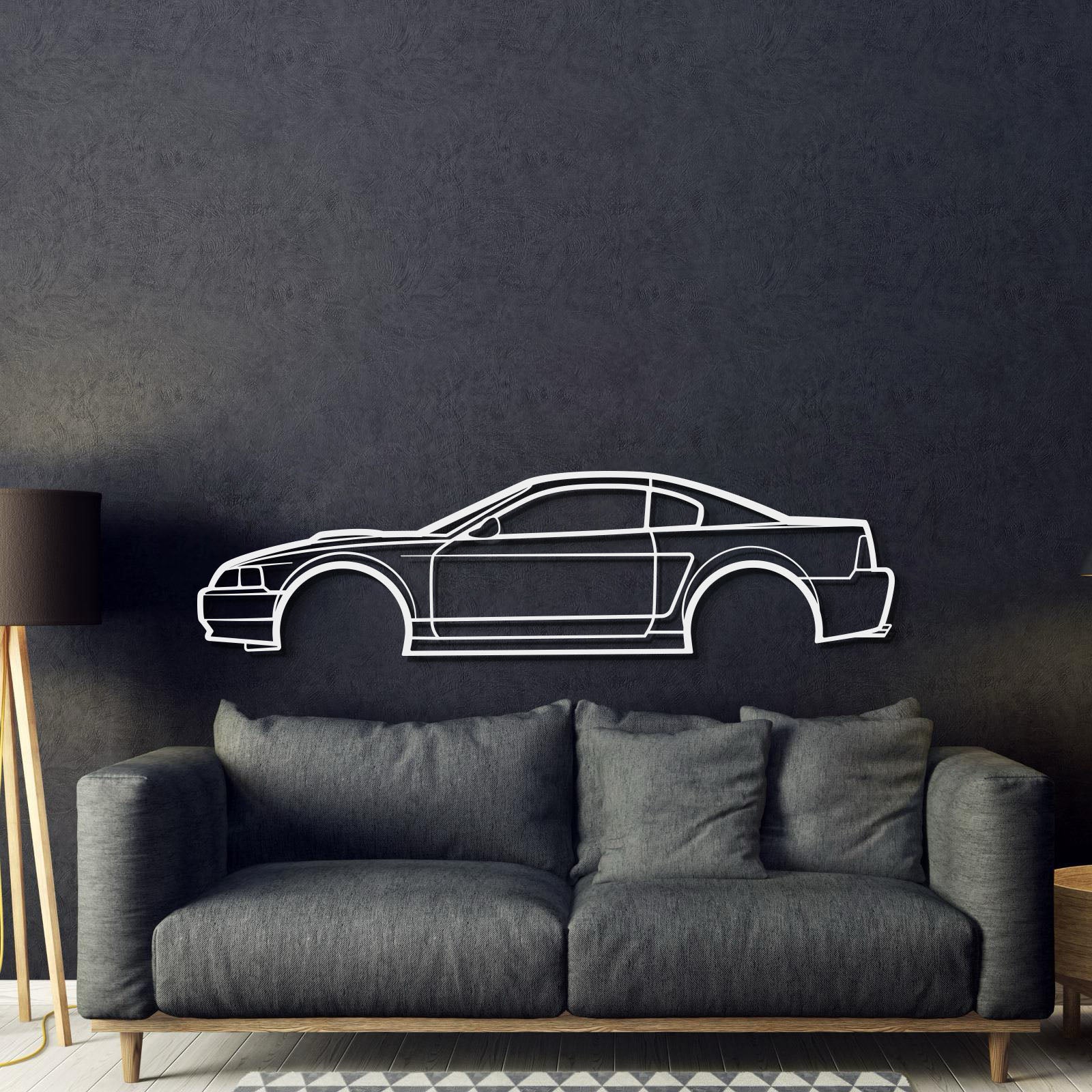 2001 Mustang GT Metal Car Wall Art - MT0290