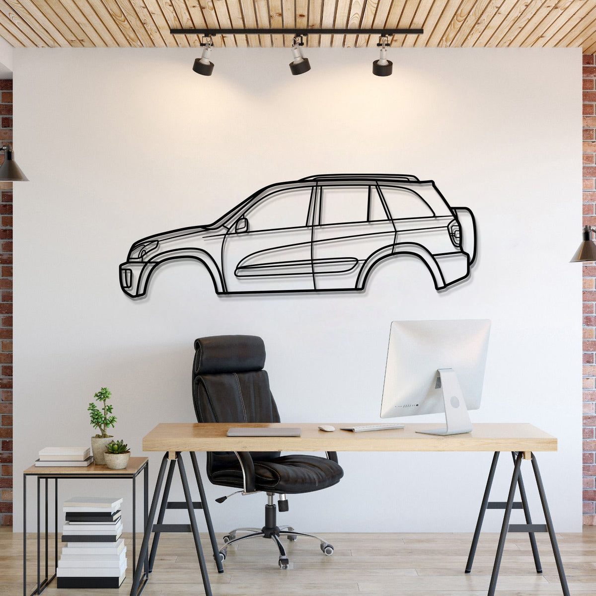 2001 RAV4 2. Generation (XA20) Metall Auto Wandkunst - MT0291