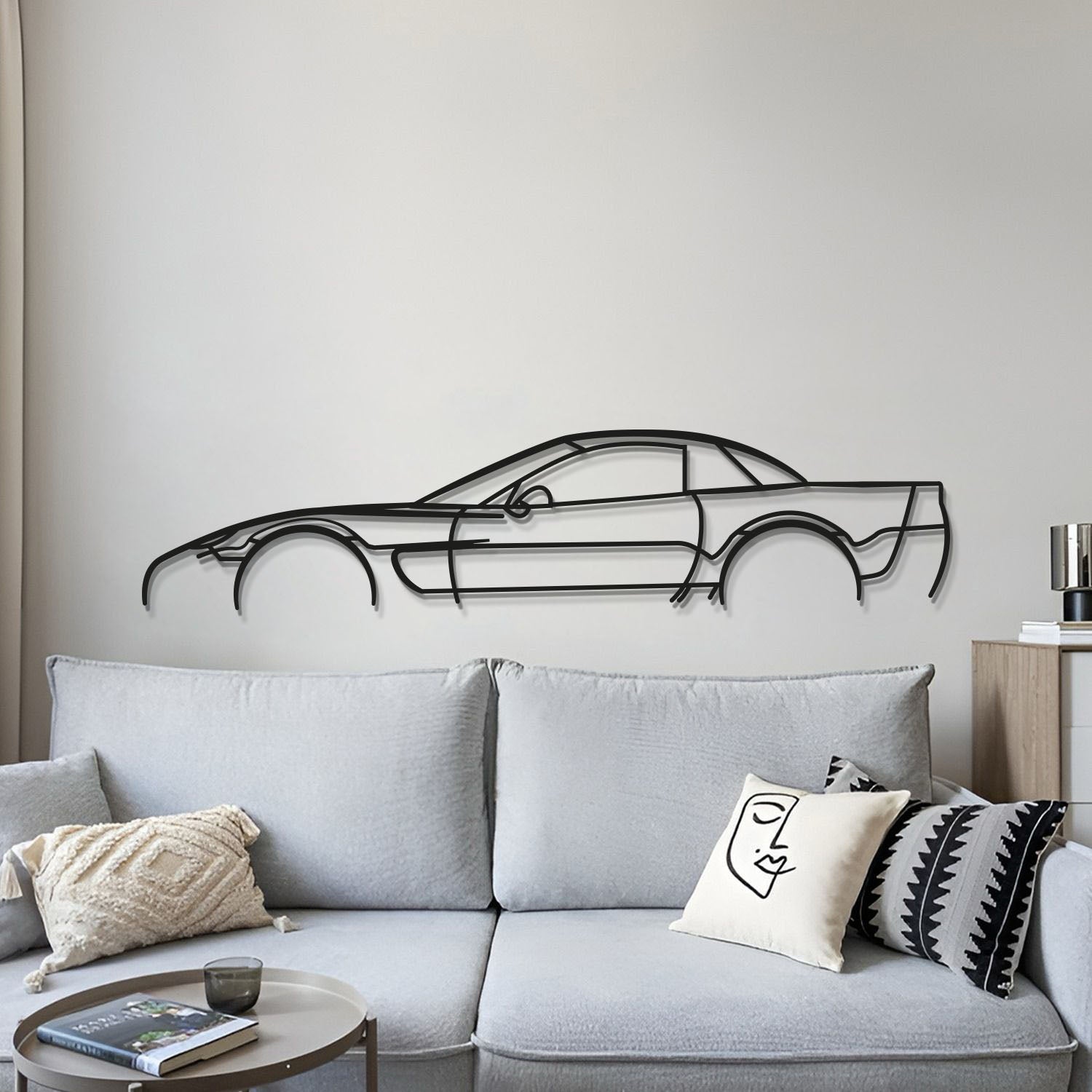 2002 Corvette C5 Z06 Metal Car Wall Art - MT0295