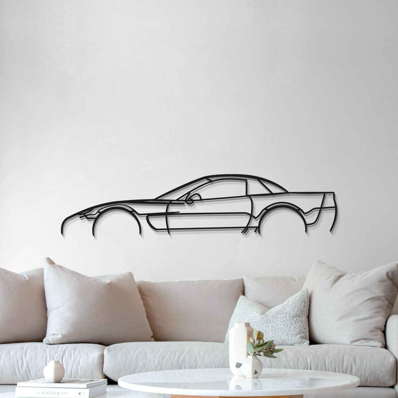 2002 Corvette C5 Z06 Metal Car Wall Art - MT0295