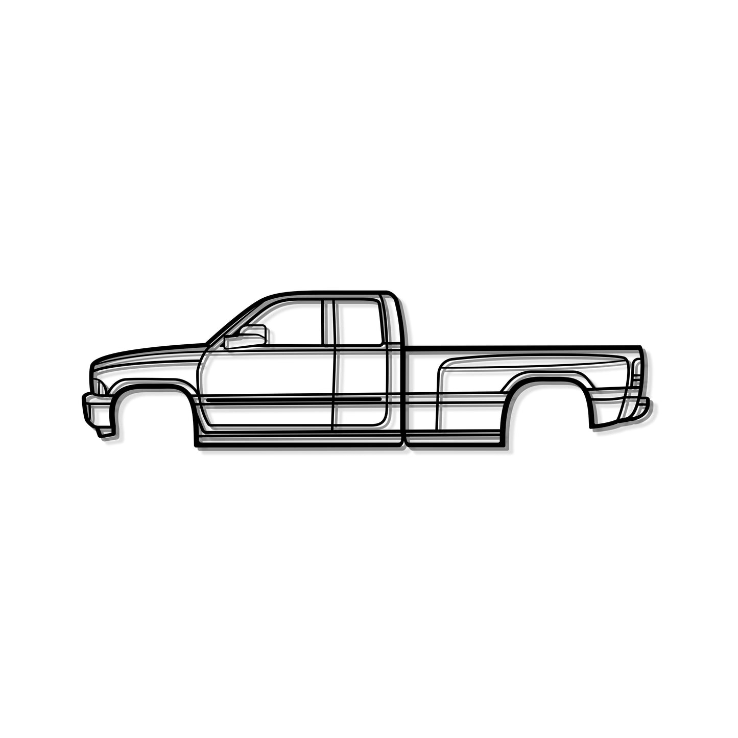 2002 Ram 3500 Metal Car Wall Art - MT0302