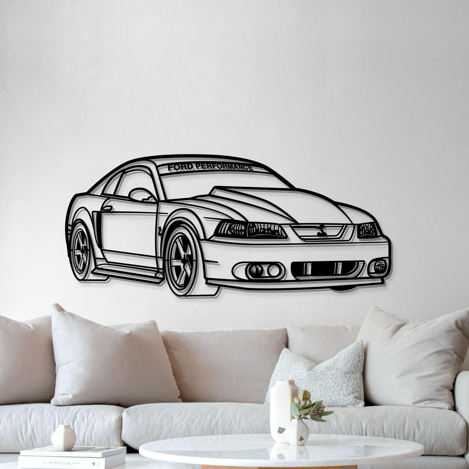 2002 Mustang GT Perspective Metal Car Wall Art - MT1156