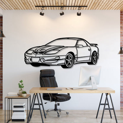 2002 Trans AM WS6 RAM Air Perspective Metal Car Wall Art - MT1187