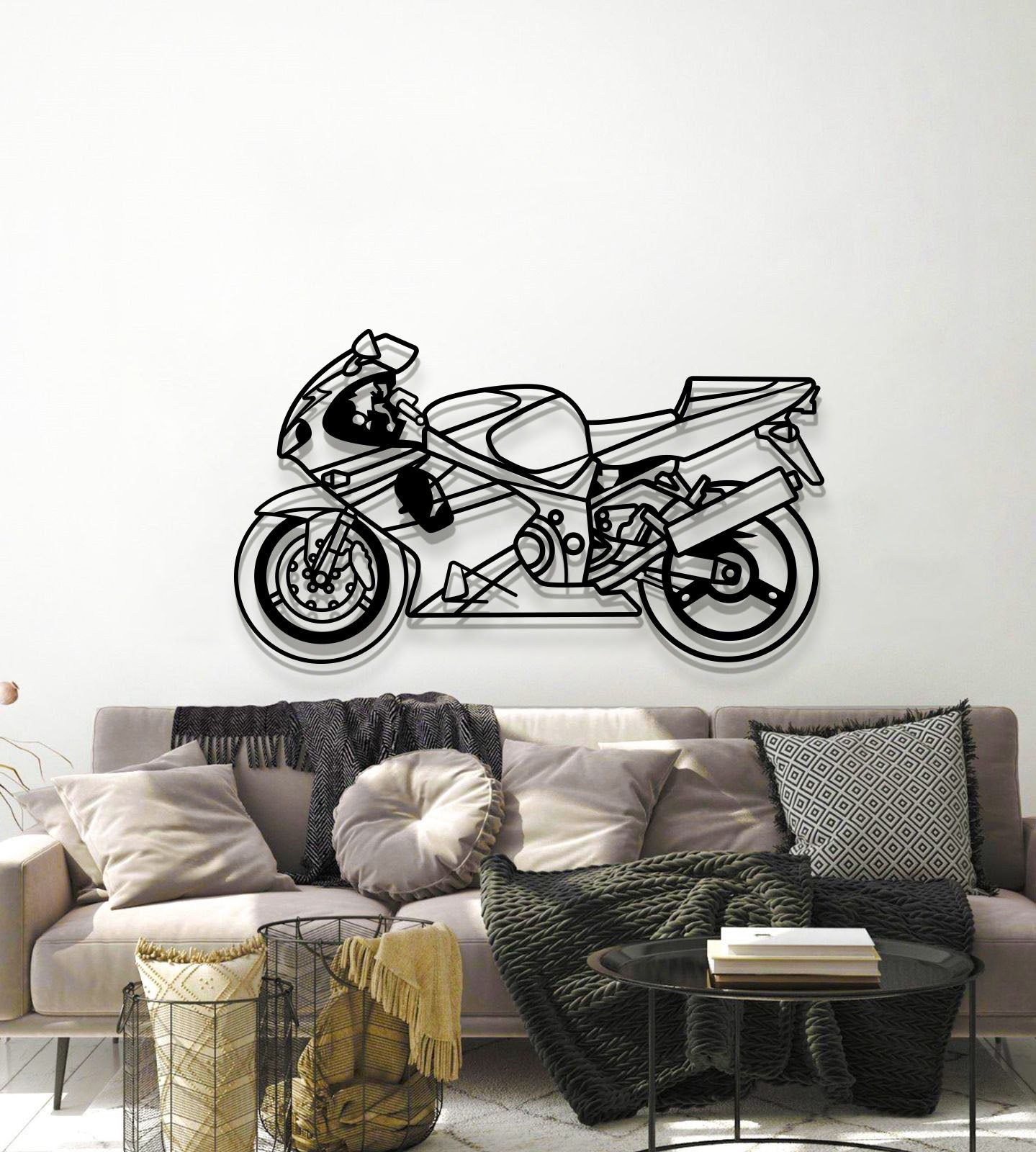 2002 GSX-R Metal Motorcycle Wall Art - MT1411